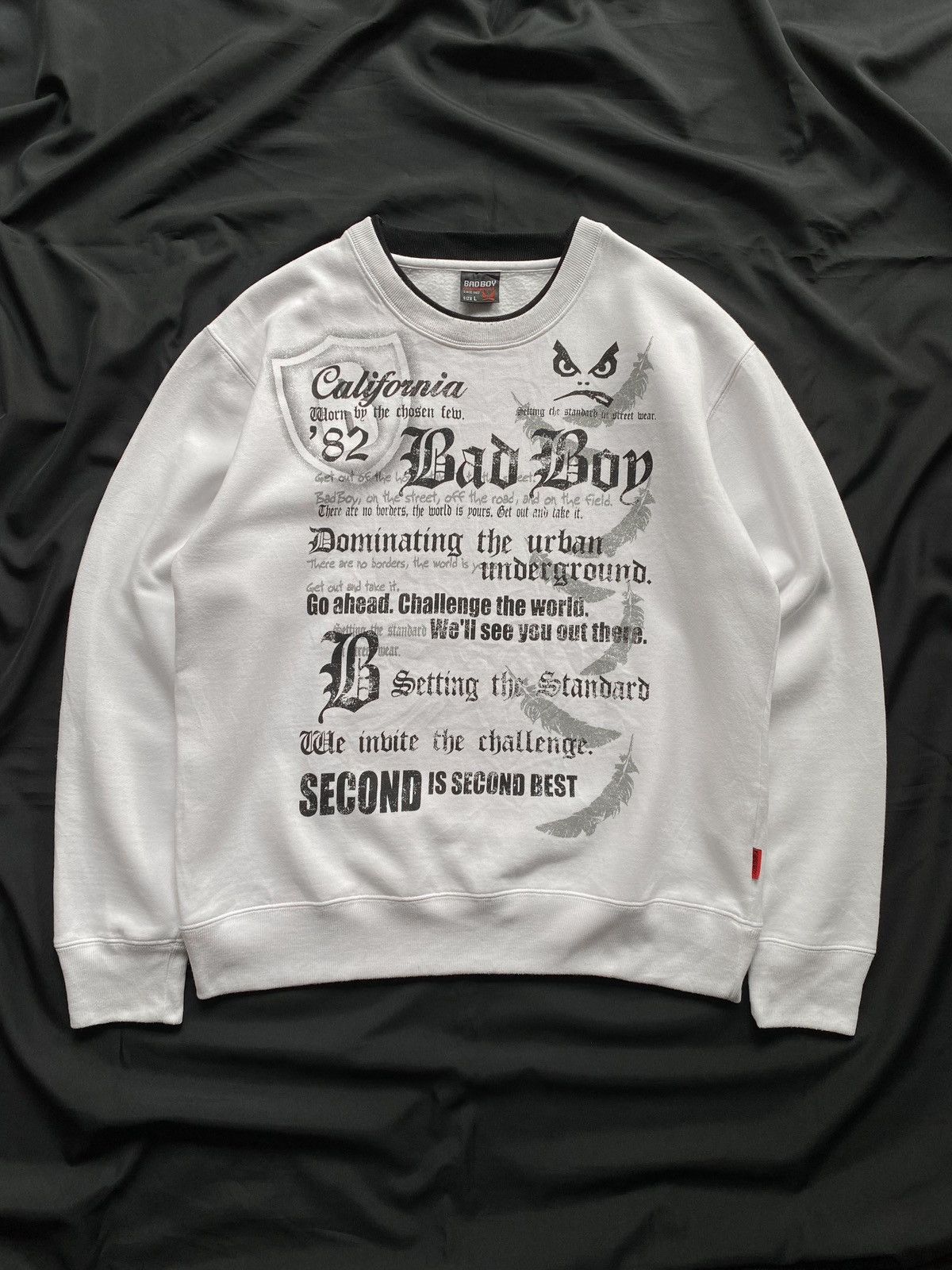 If Six Was Nine × Le Grande Bleu (L.G.B.) × Vintage Vintage Bad Boy Poem Sweatshirt Size US L / EU 52-54 / 3 - 1 Thumbnail