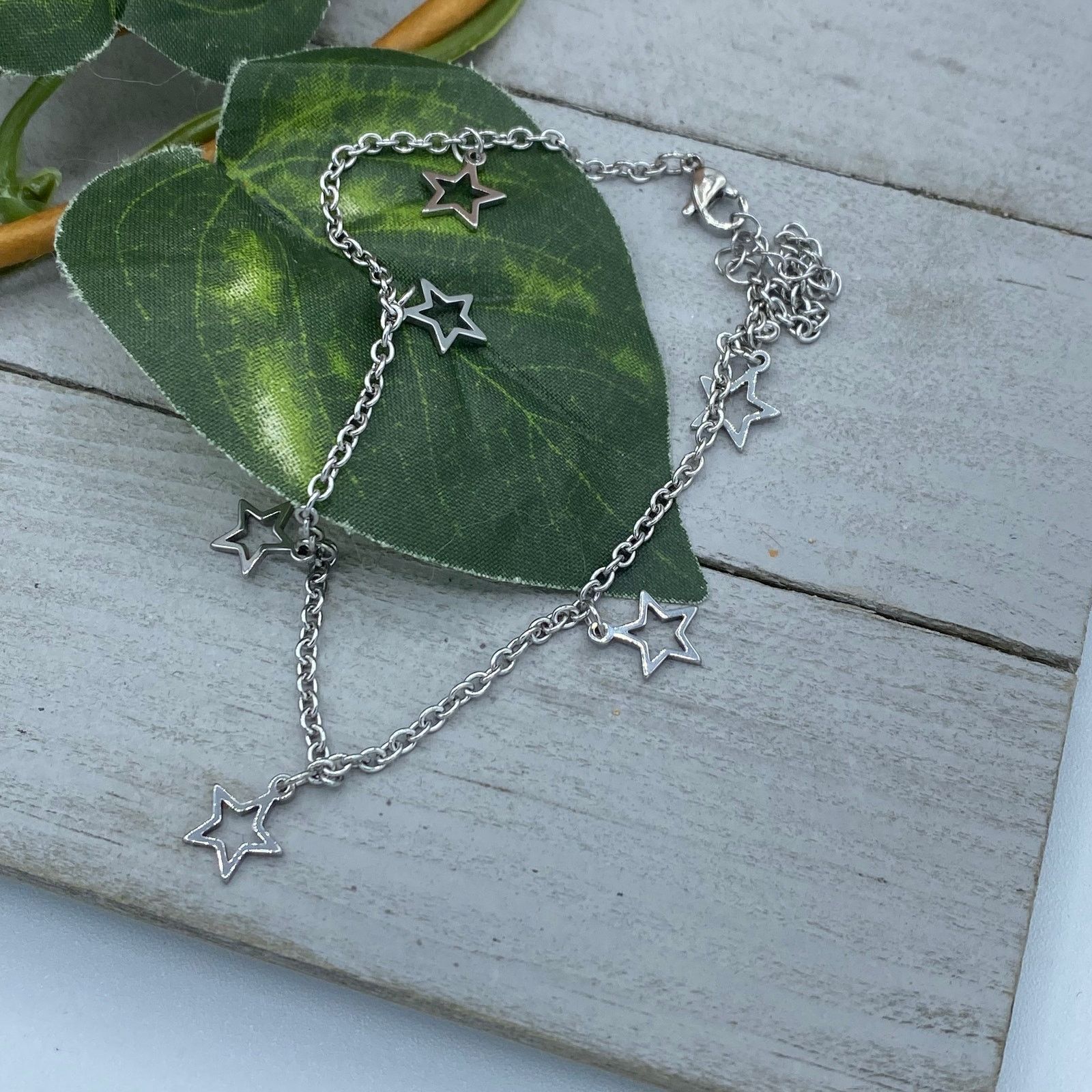 The Unbranded Brand Stars Stainless Steel Anklet Size ONE SIZE - 1 Thumbnail