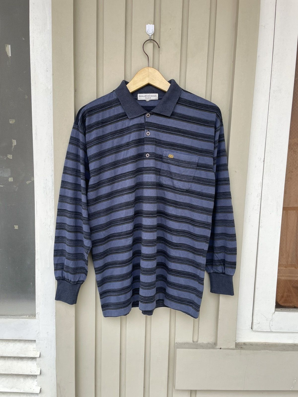 【BALENCIAGA】LONG SLEEVED POLO SHIRT ポロシャツ Balenciaga Balenciaga Long Sleeve Polo Shirt SS25 | Grailed