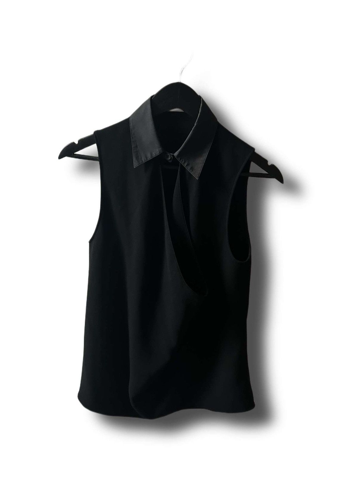 image of Balenciaga Paris Classy Elegant Blouse Top in Black, Women's (Size XS)