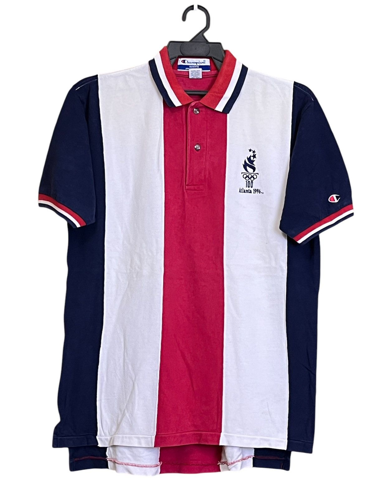 USA Olympics Rare🔥Vintage champion OLYMPIC ATLANTA 1996 polo shirt Size US L / EU 52-54 / 3 - 2 Thumbnail