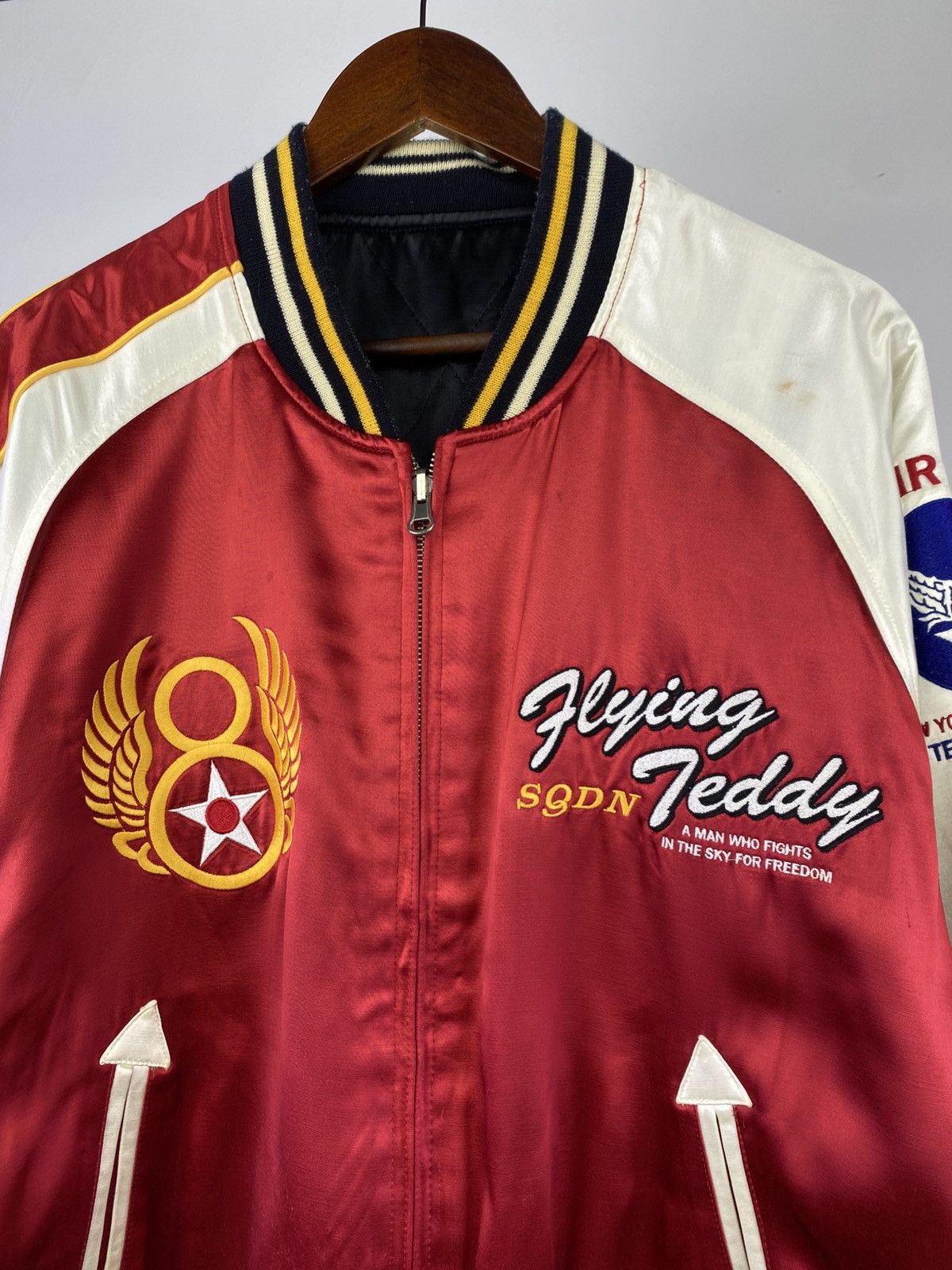 Tedman Tedman Company Embroidered Sukajan Satin Reversible Jacket Size US M / EU 48-50 / 2 - 10 Thumbnail