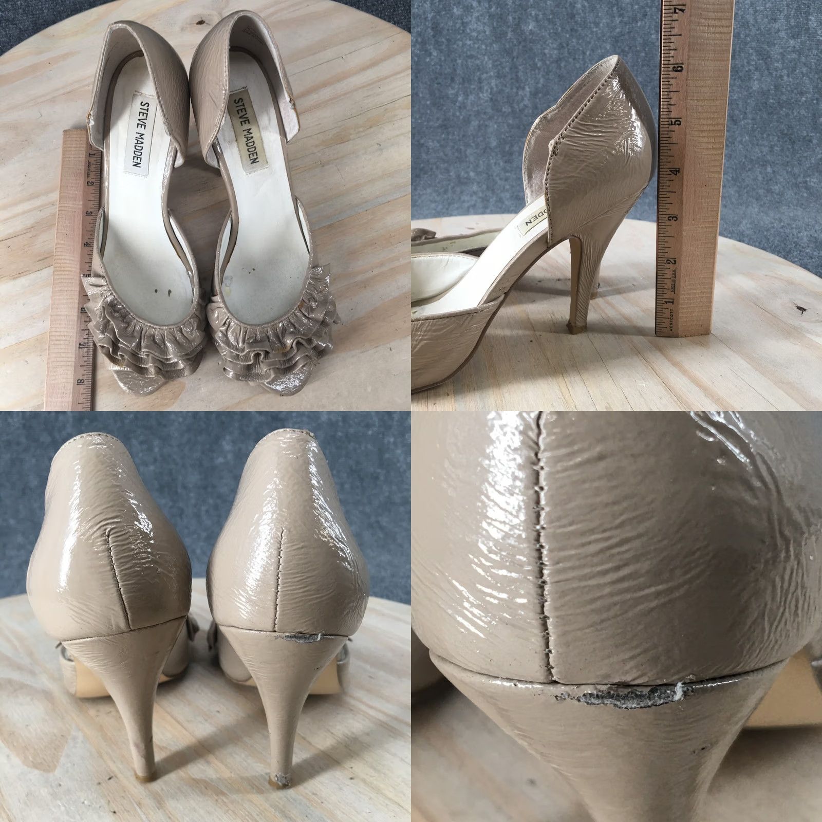 Steve Madden Steve Madden Heels Pump 8 M Talisa Beige Ankle Strap D Orsay Peep Toe Womens Size US 8 / IT 38 - 8 Thumbnail