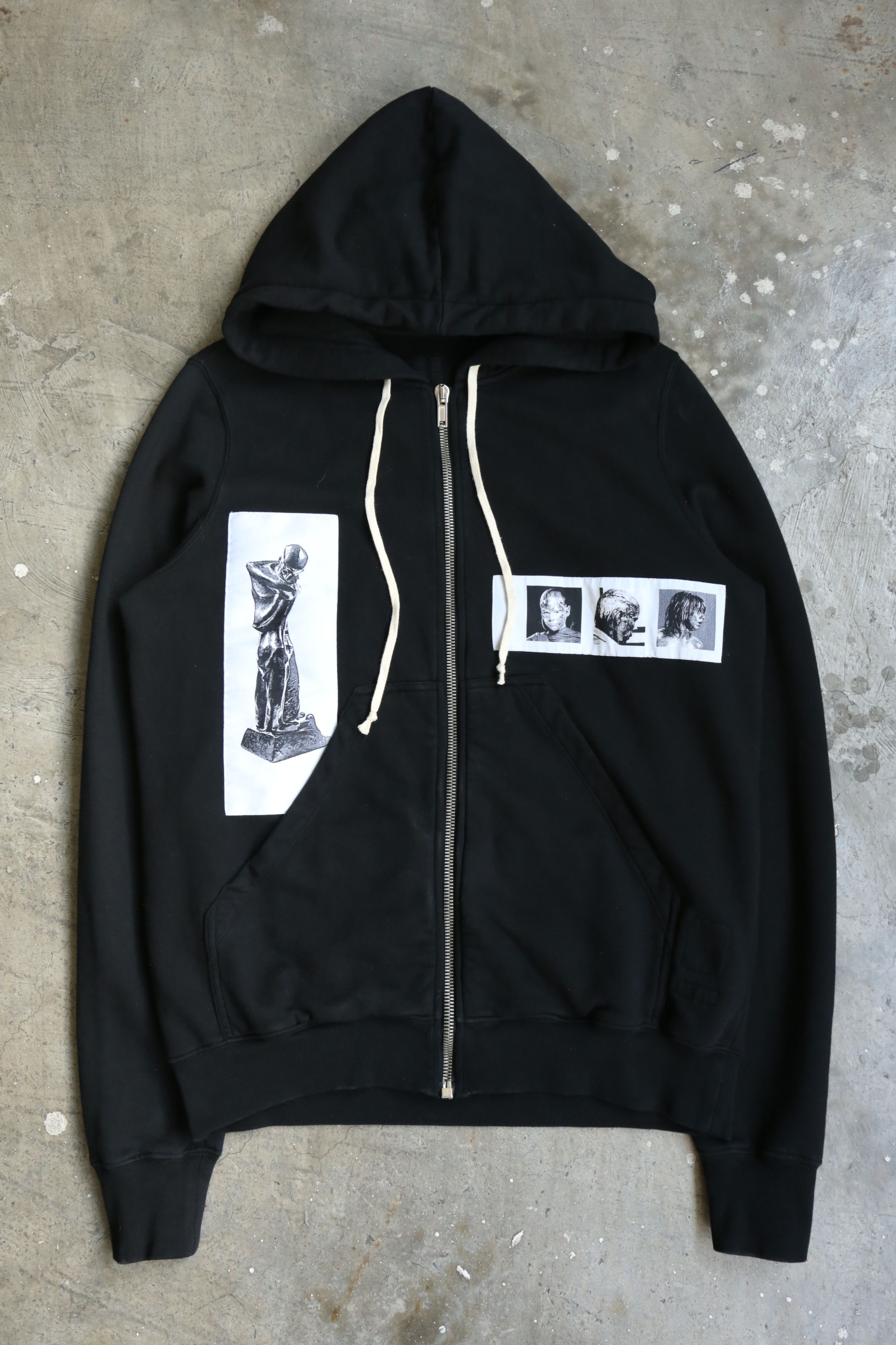Drkshdw rick owens 16ss M パッチ パーカー アーカイブ Rick Owens × Rick Owens Drkshdw SS16 Patch Jason Zip Up Hoodie