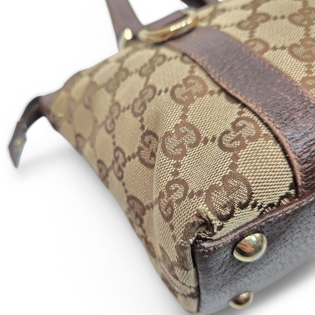 Gucci Gucci - Abbey Mini Brown Beige Leather Handbag Small Size ONE SIZE - 5 Thumbnail