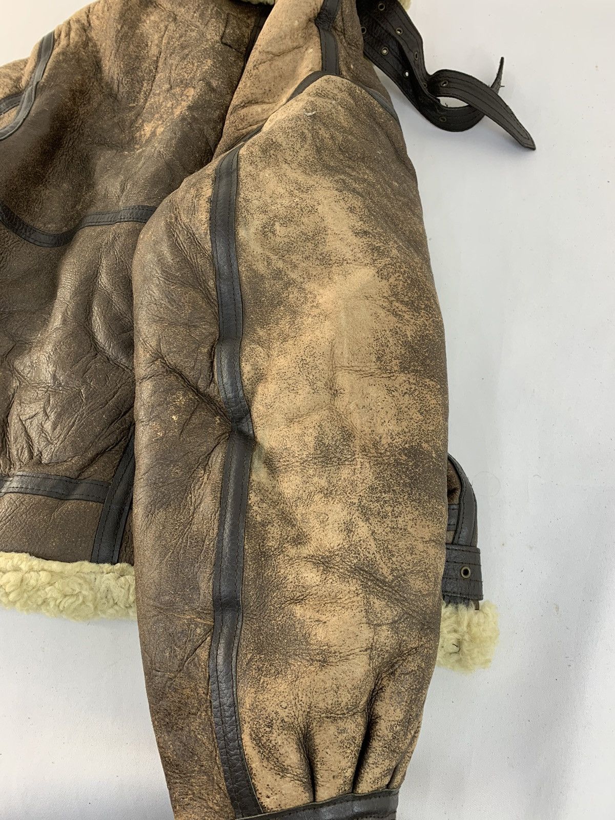 Genuine Leather B-3 Combat Airforce Bomber Jacket Aviator Sherpa Inner Size US M / EU 48-50 / 2 - 13 Thumbnail
