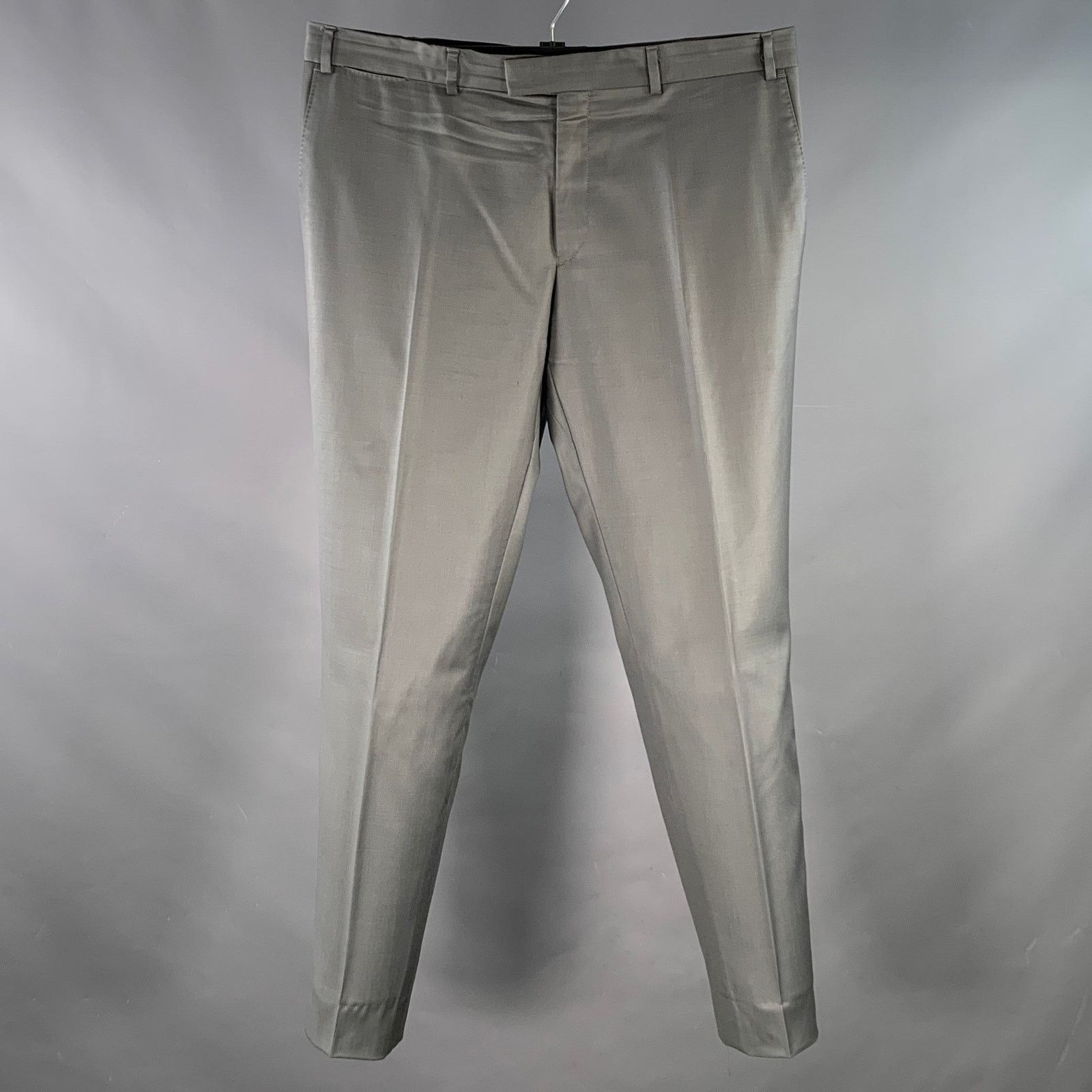 Patrick Cox PATRICK COX Size 40 Grey Wool Flat Front Dress Pants Size US 40 / EU 56 - 1 Thumbnail