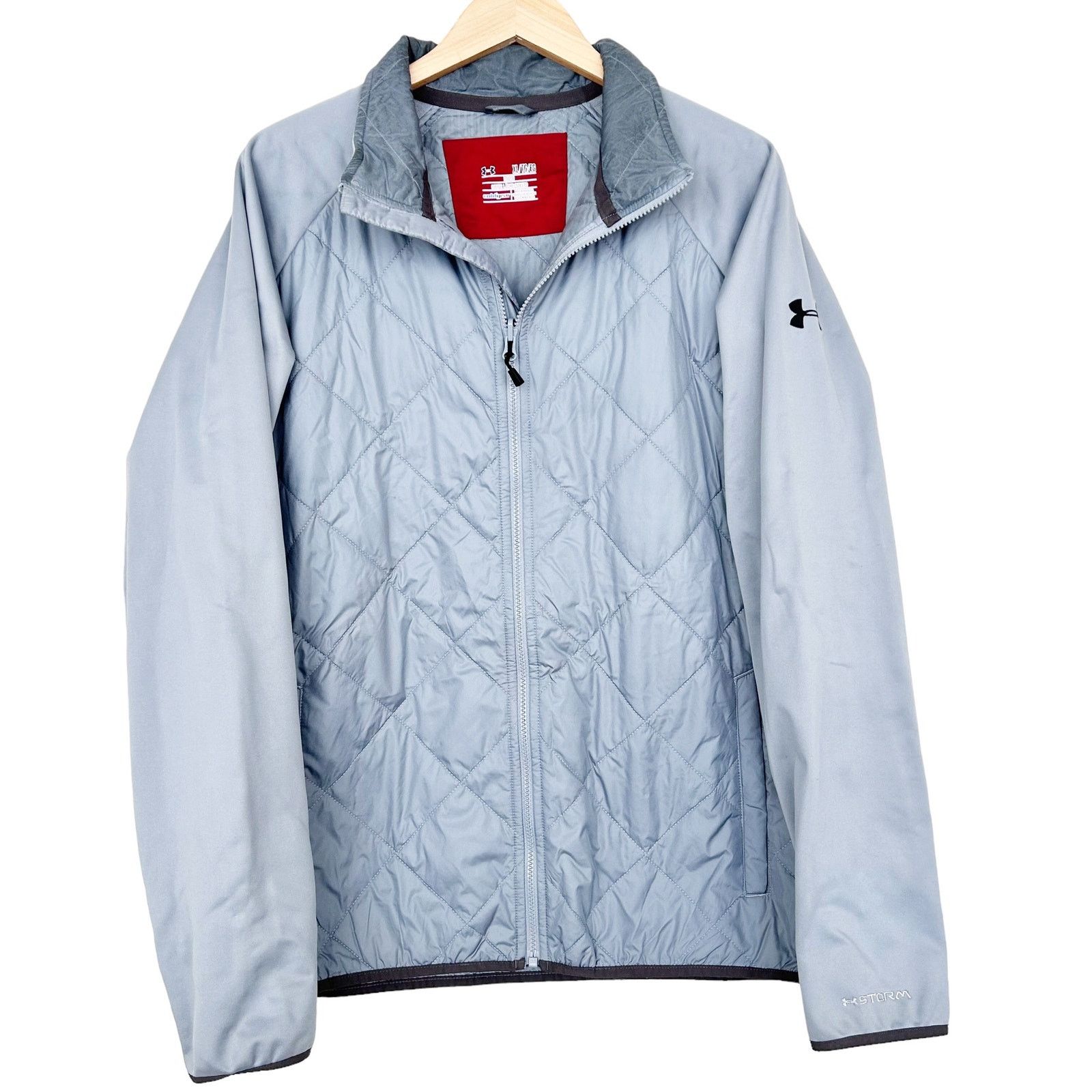 Under Armour Under Armour Coldgear Gray Quilted Jacket Sz XL Size US XL / EU 56 / 4 - 9 Thumbnail