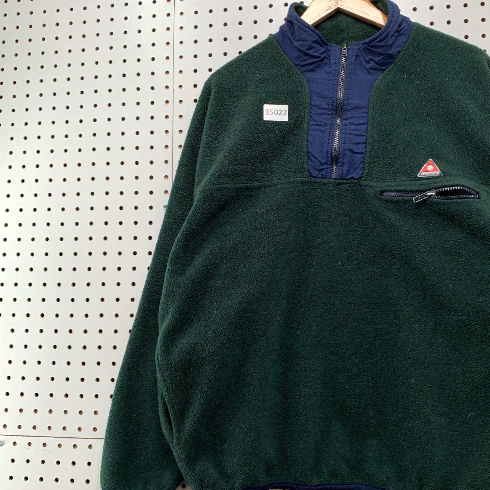 Abercrombie & Fitch VINTAGE Abercrombie & Fitch Jacket Pullover Fleece 1/4 Zip Mens Large Green 24x26 Winter, Spring, Fall Mens Size US L / EU 52-54 / 3 - 3 Thumbnail