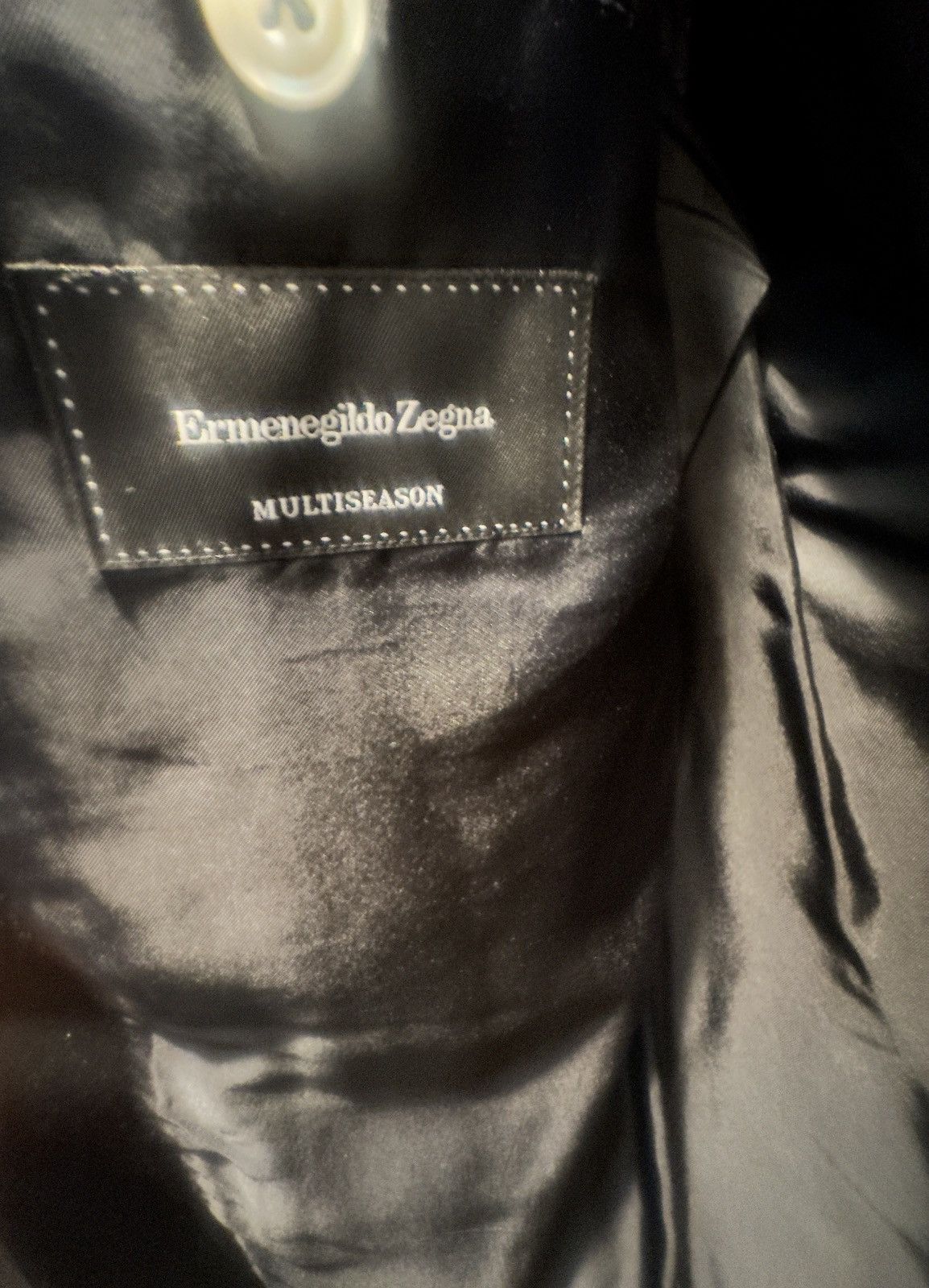 Ermenegildo Zegna Ermenegildo Zegna Black Tuxedo Jacket Peak Lapel Slim Fit Size 38L - 7 Thumbnail