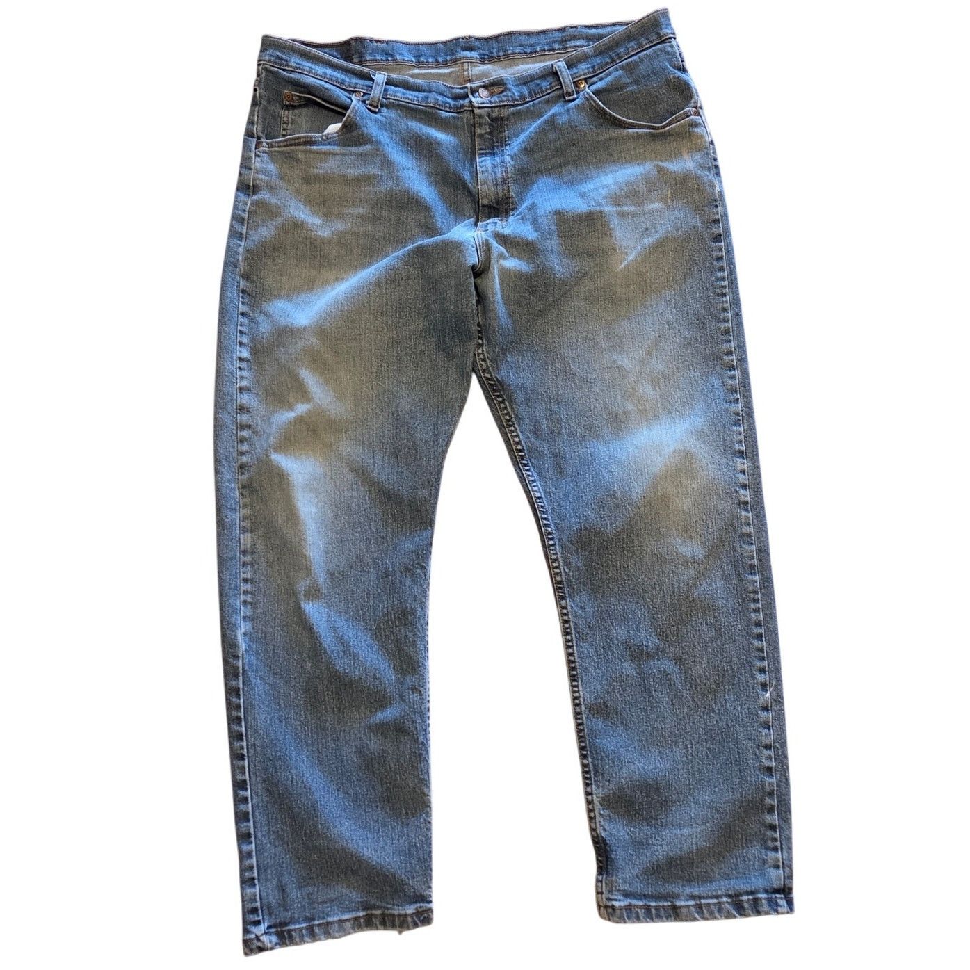 Wrangler Wrangler Men's Vintage stonewash Denim Blue Jeans-Size 40x30 Size US 40 / EU 56 - 2 Thumbnail