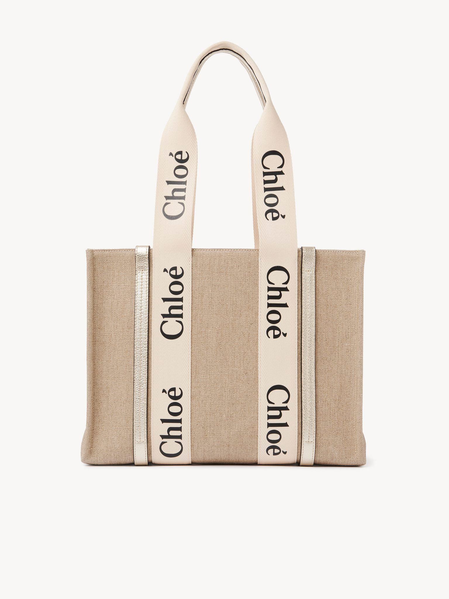 Chloe o1loc1c10425 Size: OS / Woody Medium Tote Bag in Light Gold Size ONE SIZE - 5 Thumbnail