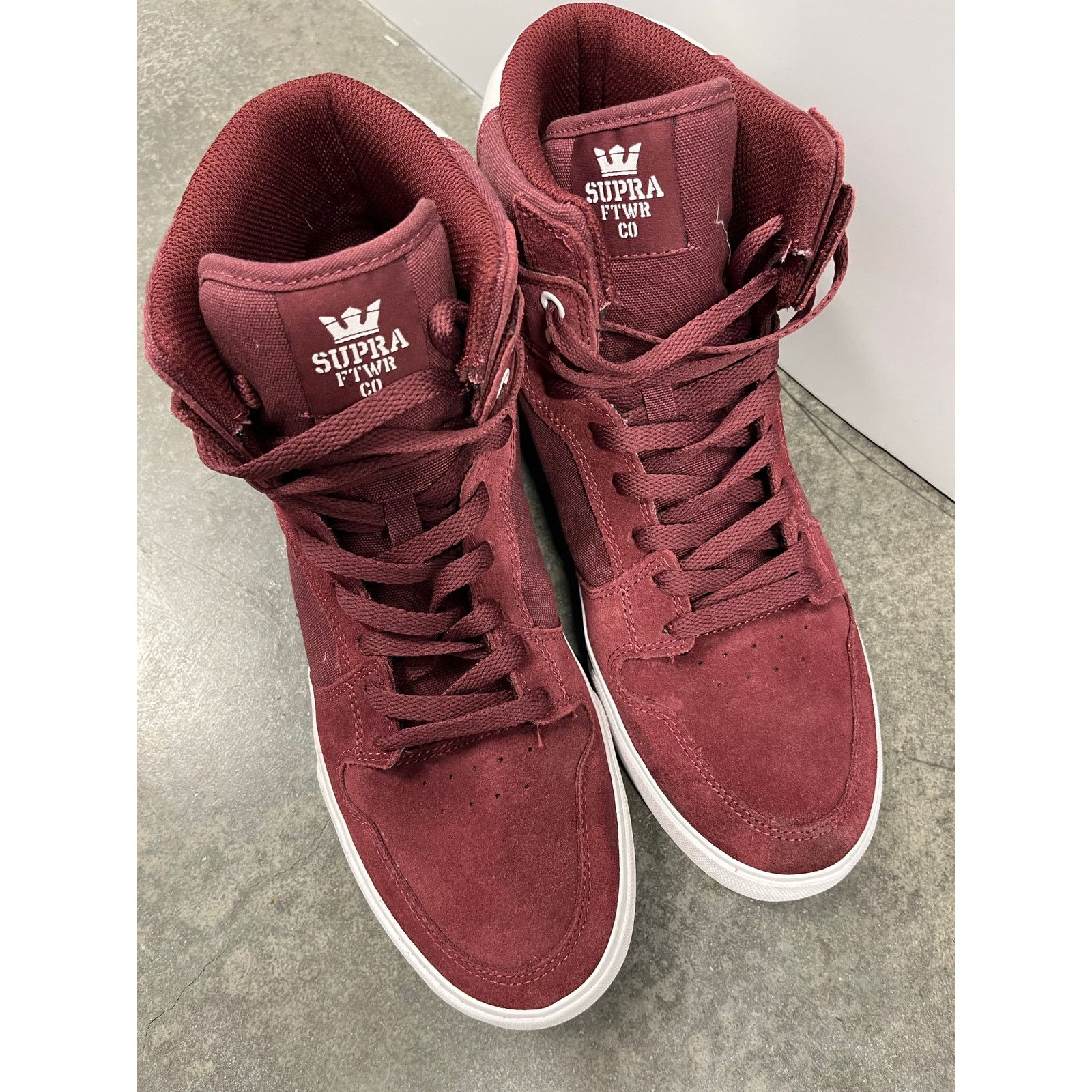 Supra Supra Men's Vaider Skate wine red shoe High Top 2023 size 11 Size US 11 / EU 44 - 2 Thumbnail