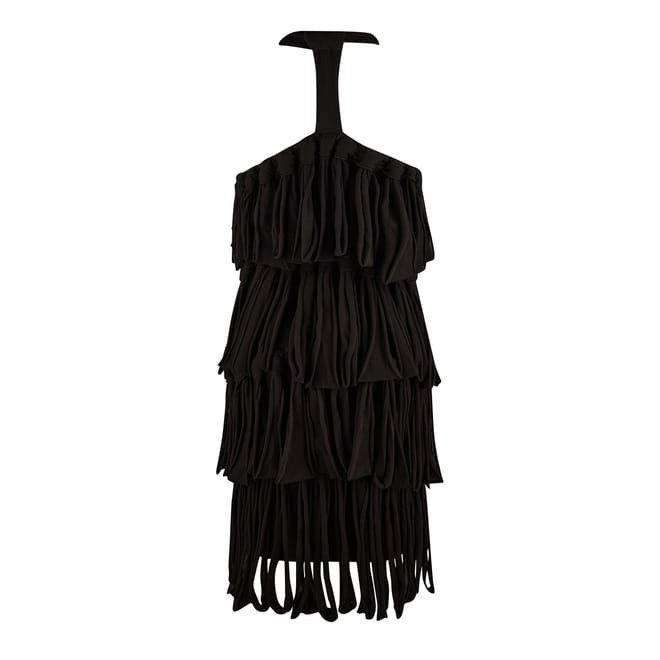 Bottega Veneta Bottega Veneta Halter Neck Midi Tiered Dress in Brown Size S / US 4 / IT 40 - 2 Thumbnail