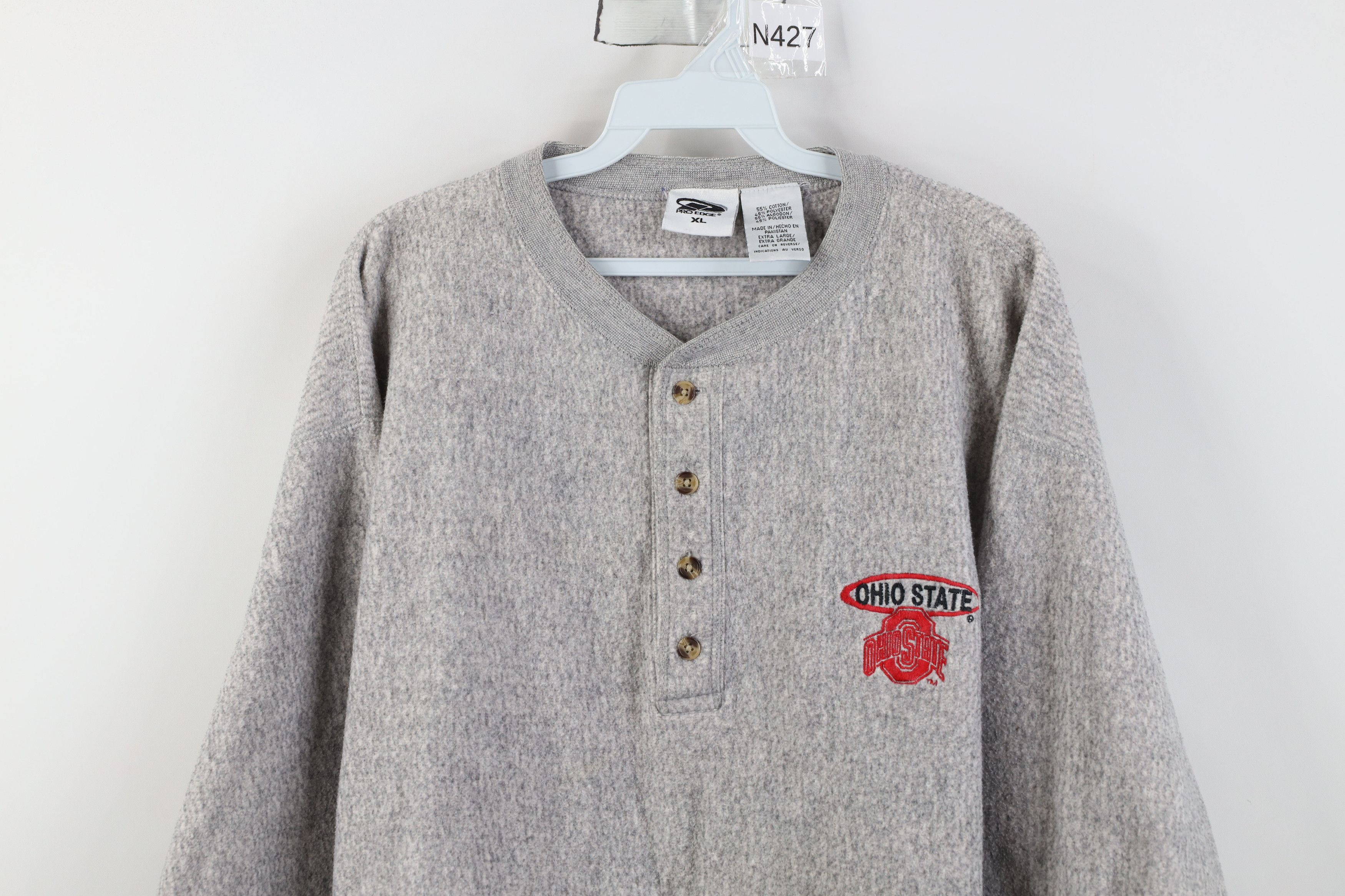 Vintage Vintage 90s Ohio State University Reverse Fleece Sweatshirt Size US XL / EU 56 / 4 - 2 Thumbnail
