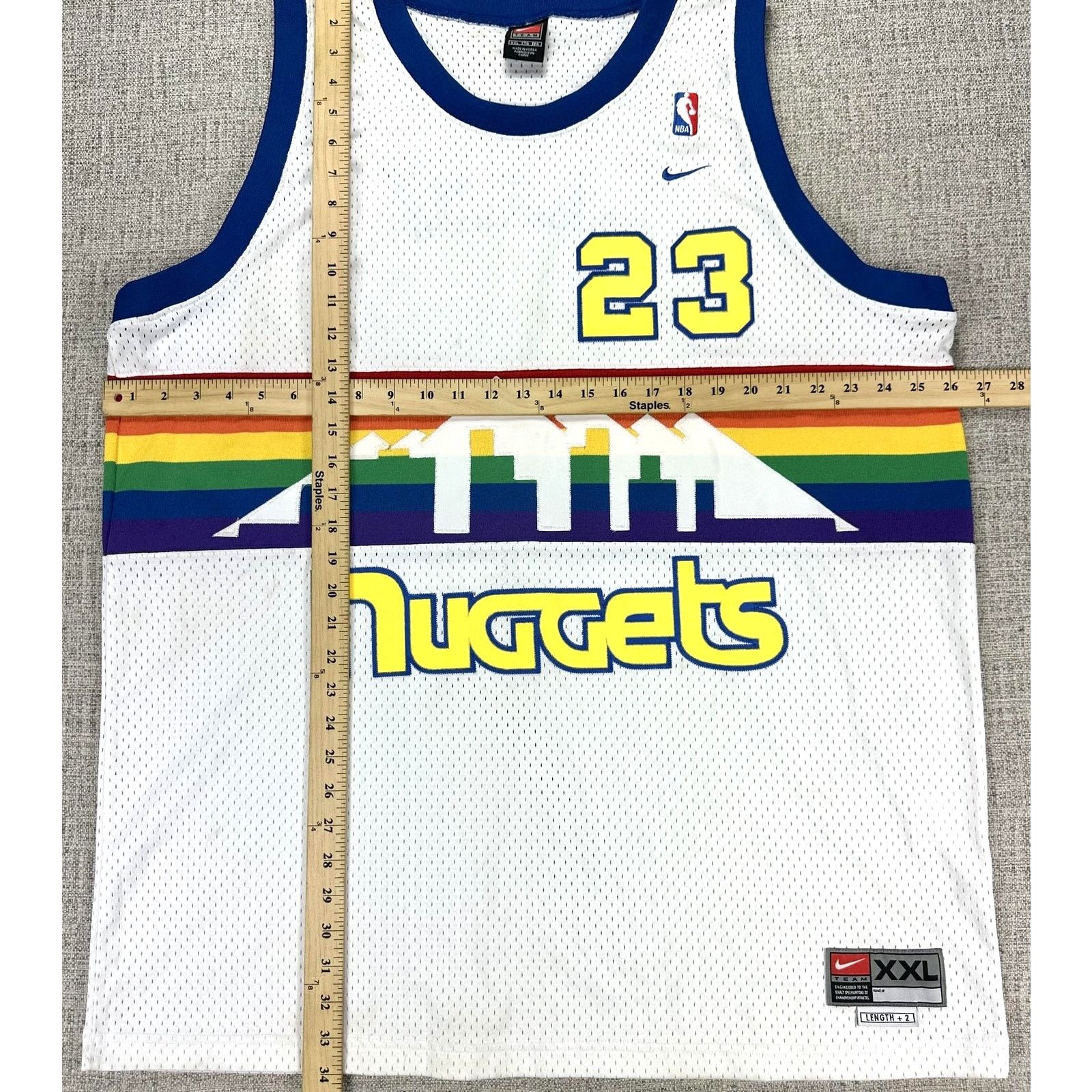 Nike Denver Nuggets Jersey 2XL Embroidered Marcus Camby Nike 2003 Size US XXL / EU 58 / 5 - 2 Thumbnail
