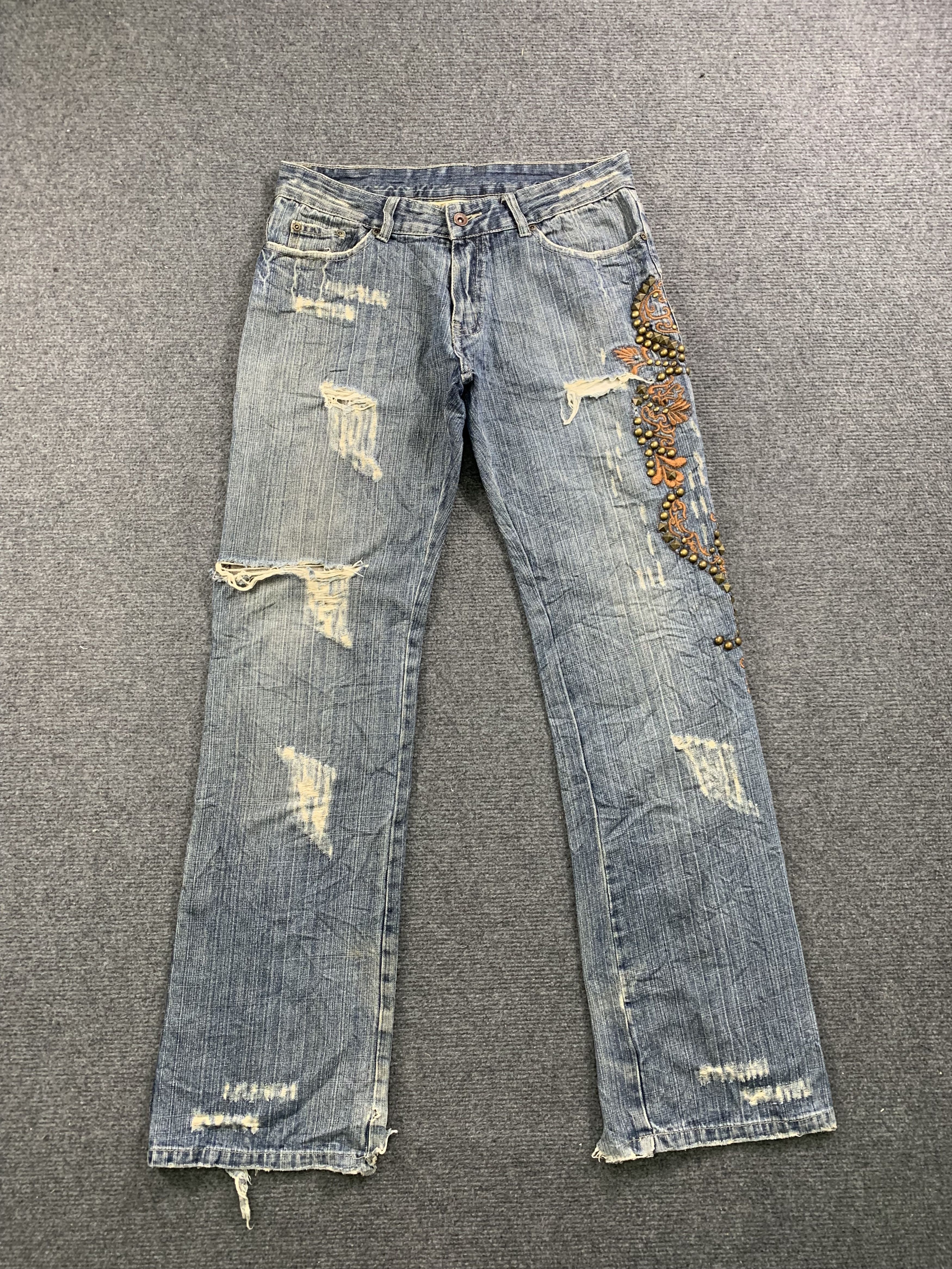 Pre-owned If Six Was Nine X Vintage Flared Bootcut Jeans In Blue Denim