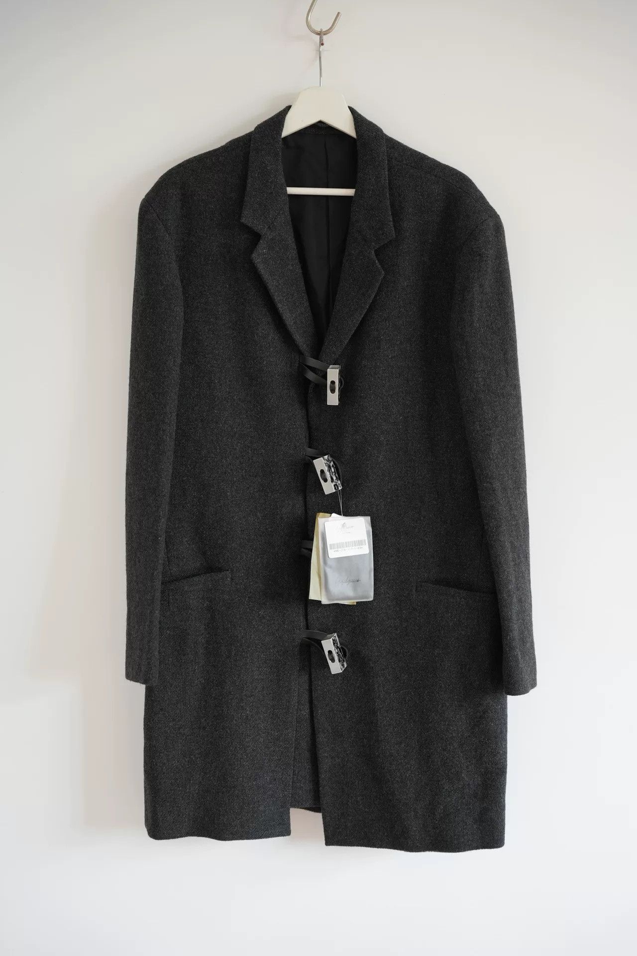 Yohji Yamamoto Yohji Yamamoto Silver Buckle Coat Size US M / EU 48-50 / 2 - 1 Thumbnail