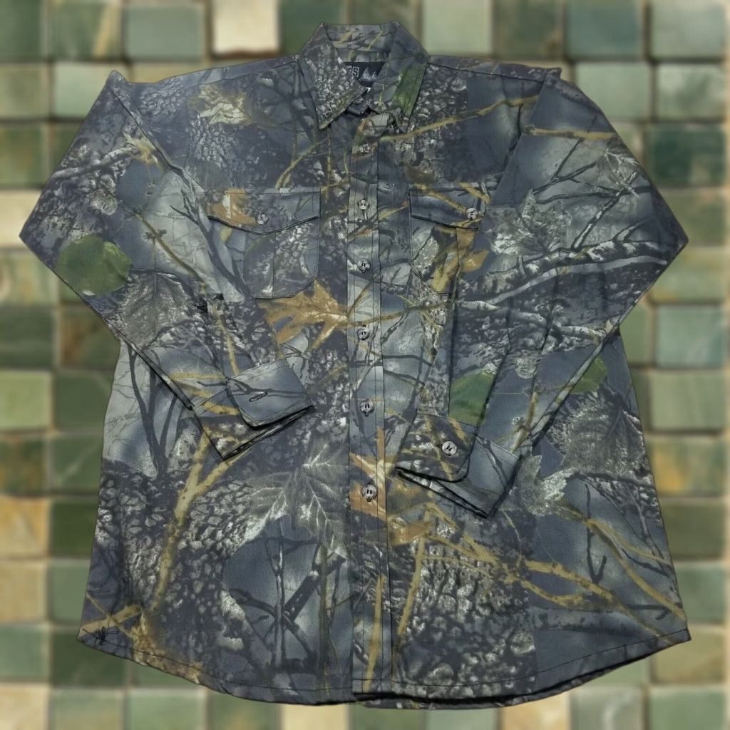 Element WFS Shirt Mens Small Green Camouflage Long Sleeve Element Gear Outdoors Casual Size US M / EU 48-50 / 2 - 1 Thumbnail