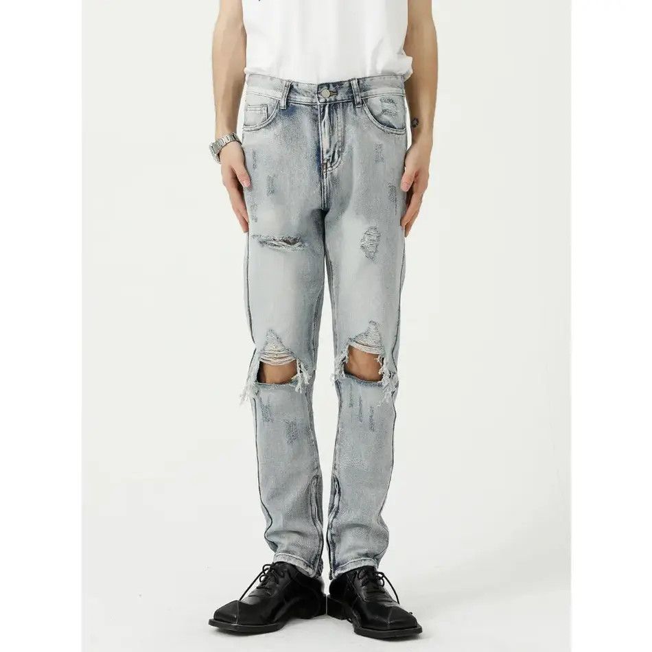 Retro loose high street ripped jeans