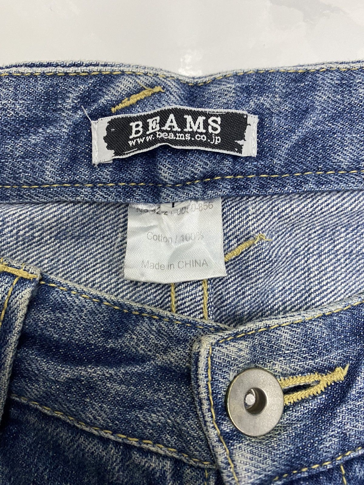 Beams Plus VINTAGE BEAMS PAINTER DISTRESSED DENIM JEANS Size US 32 / EU 48 - 7 Thumbnail