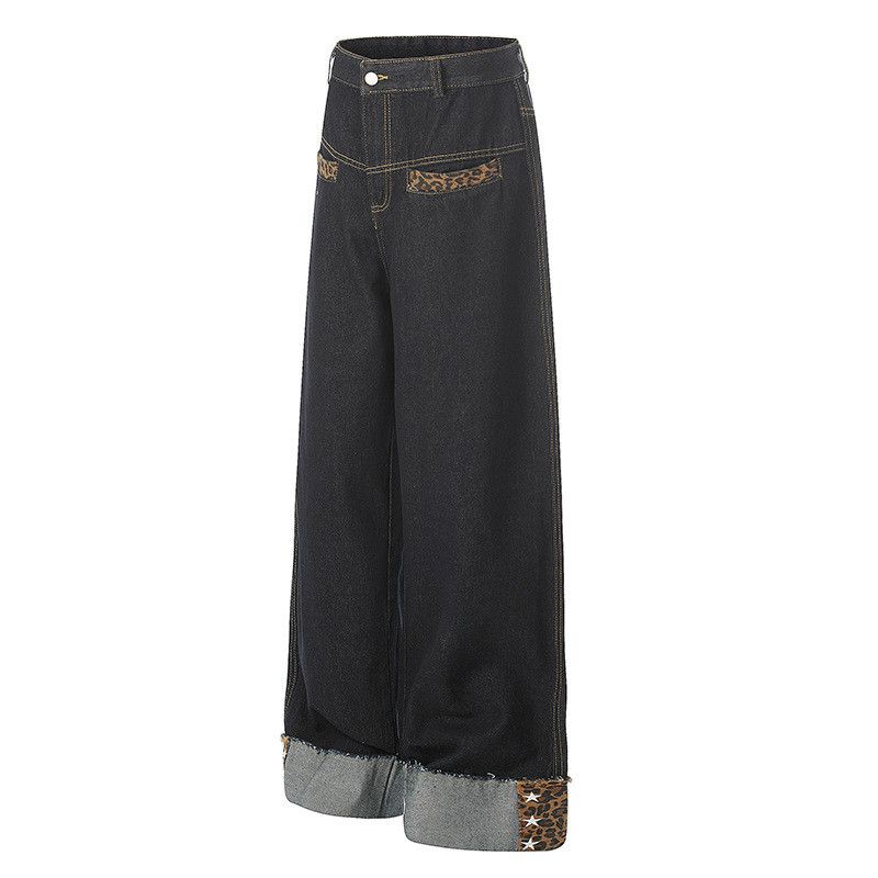 Jean American retro washed distressed leopard jeans for men Size US 32 / EU 48 - 2 Thumbnail