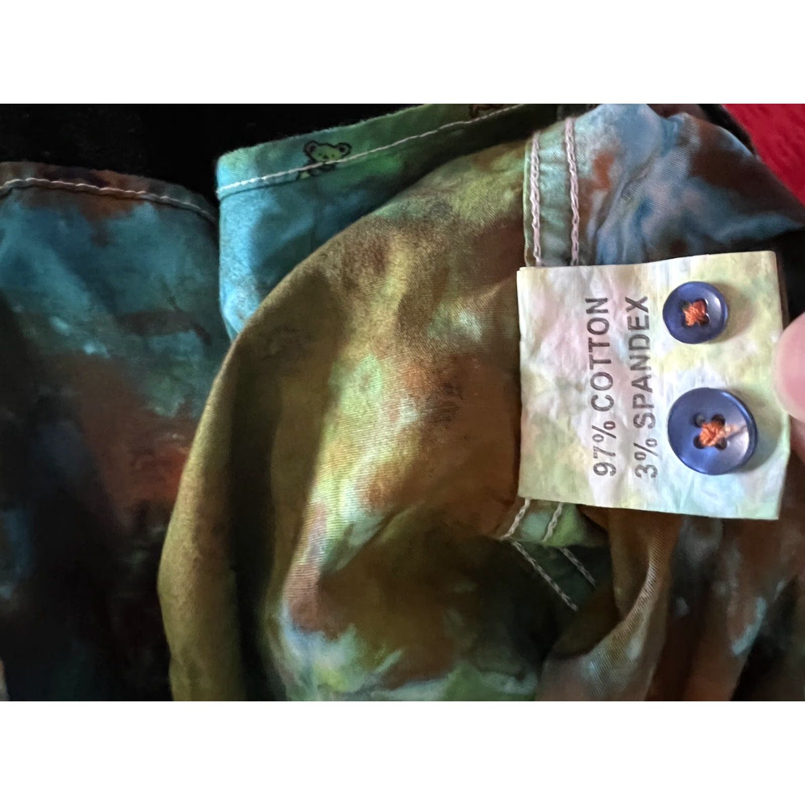 Vintage Grateful Dead Men's Button-Up Shirt Short-Sleeve Tie Dye Blue M Size US M / EU 48-50 / 2 - 5 Thumbnail