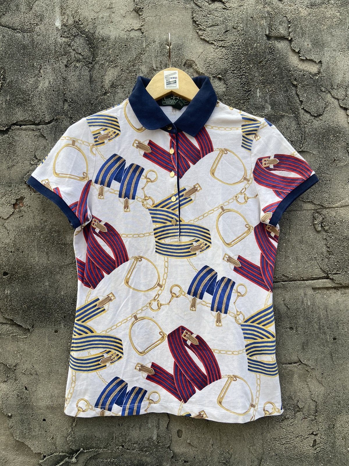 Lauren Ralph Lauren 💥 Rare 💥 LRL ralph Lauren women polo shirt full print Size M / US 6-8 / IT 42-44 - 1 Thumbnail