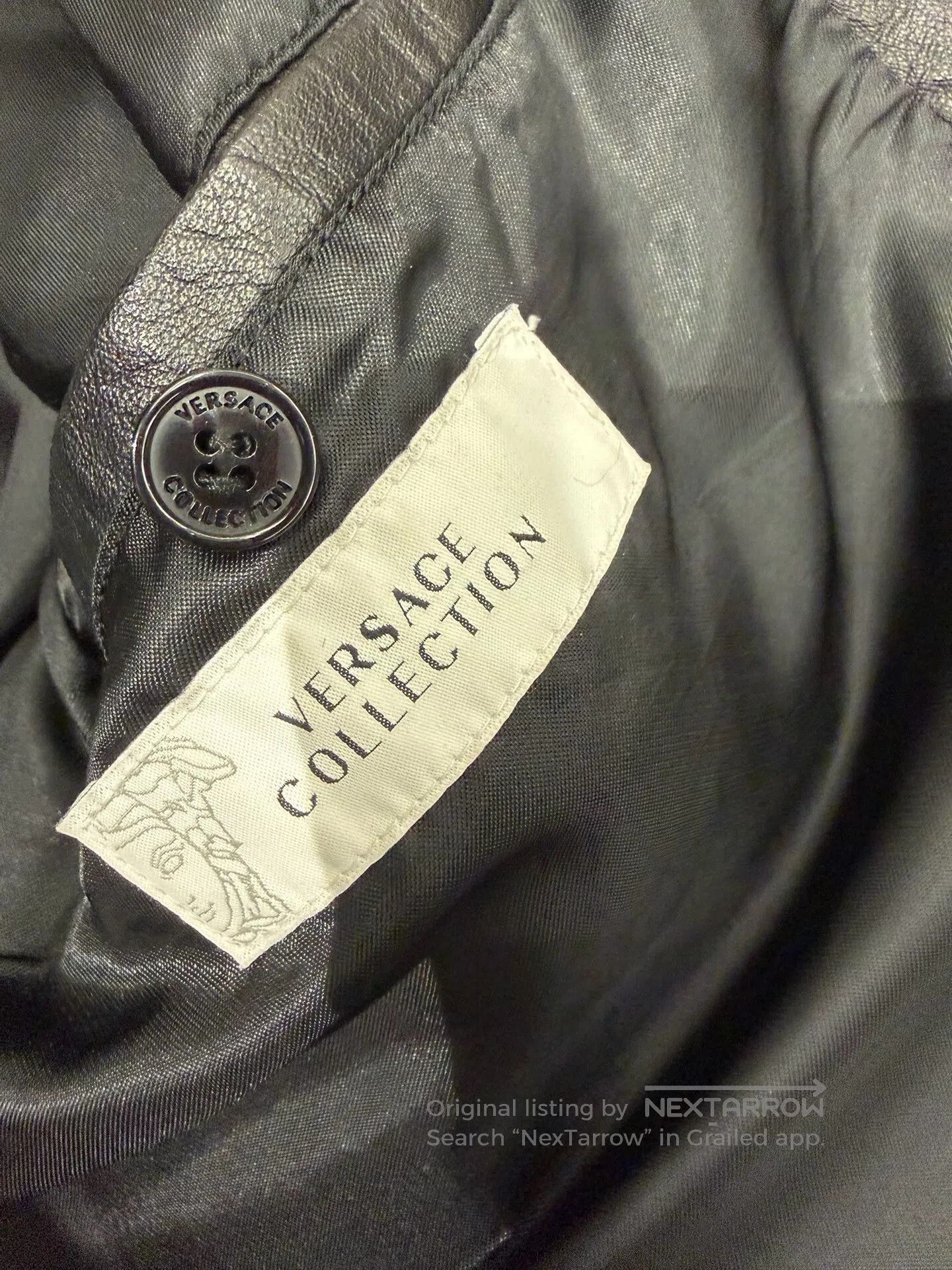 Versace Versace Men's Black Lambskin Medusa Jacket. Size US M / EU 48-50 / 2 - 7 Thumbnail