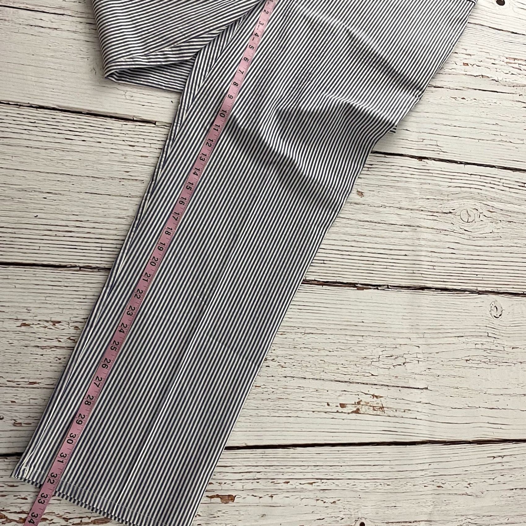 Vintage VINTAGE 1946 Striped Seersucker Flat Front Pants Men's 36 Blue White Size US 36 / EU 52 - 3 Thumbnail