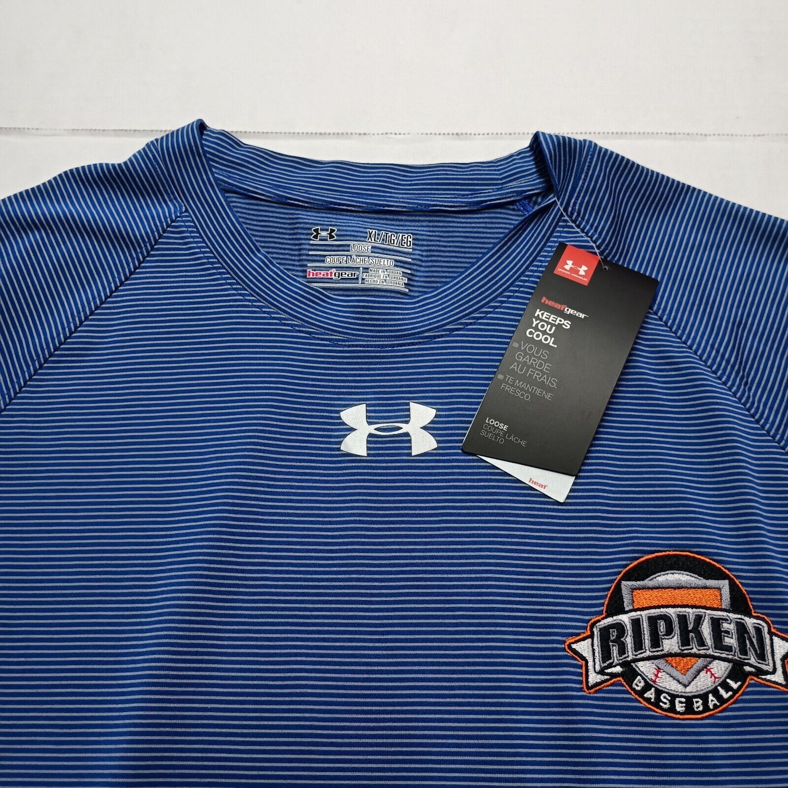 Under Armour Under Armour Ripken Baseball T-Shirt Men's XL Blue Striped Size US XL / EU 56 / 4 - 2 Thumbnail