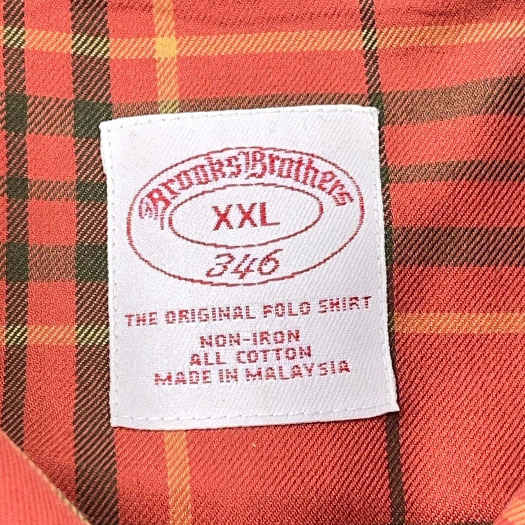 Brooks Brothers Brooks Brothers 346 Button-Up Shirt Men 2XL Orange Plaid Casual Long Sleeve Size US XXL / EU 58 / 5 - 7 Thumbnail