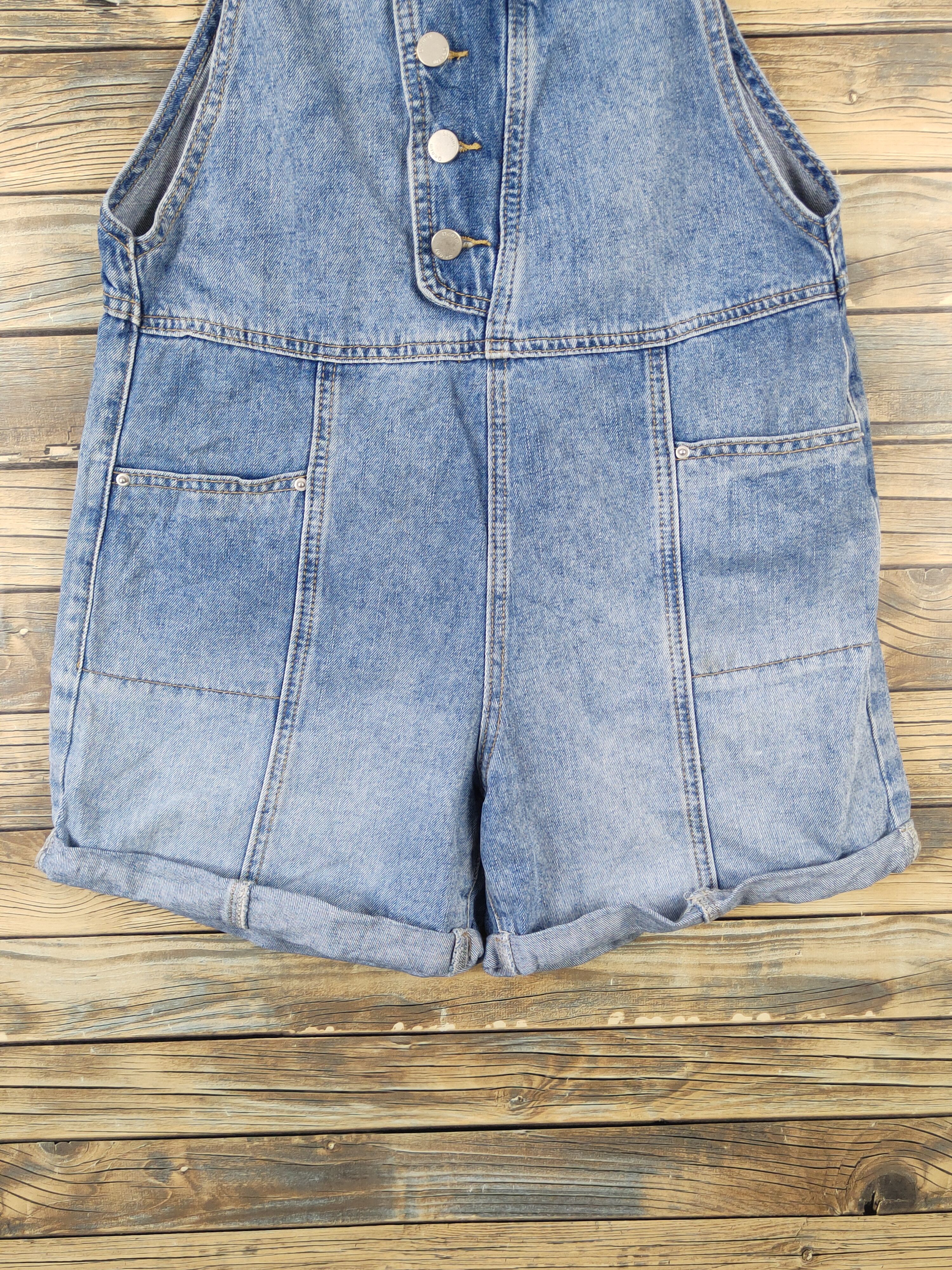 Japanese Brand × Vintage Vintage DY Blue Denim Shortall Jumpsuits Size 33" - 5 Thumbnail