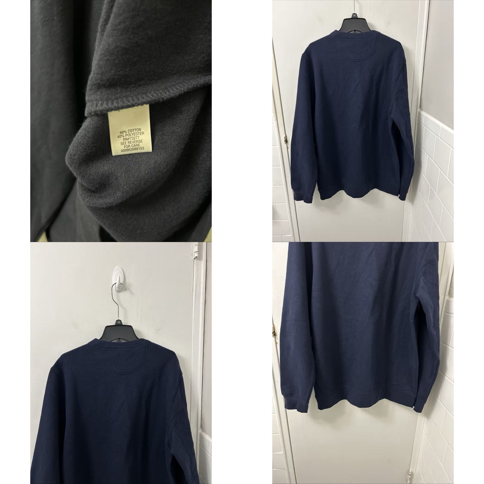 Croft & Barrow Croft & Barrow Crewneck Mens Medium Navy Blue Pullover Sweatshirt L/S NWT Size US M / EU 48-50 / 2 - 8 Thumbnail
