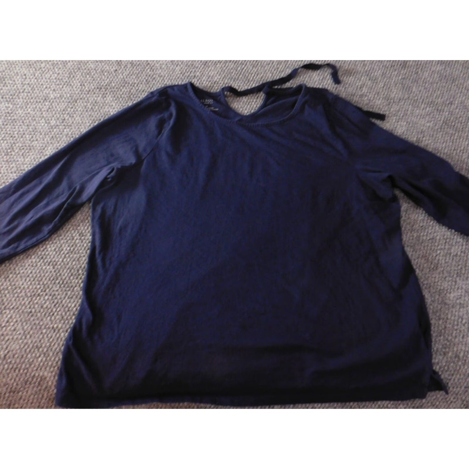 Talbots Talbots Blouse 2X Women Blue Pullover Crew Neck Casual Shirt пластиков Size XXL / US 16-18 / IT 52-54 - 2 Thumbnail