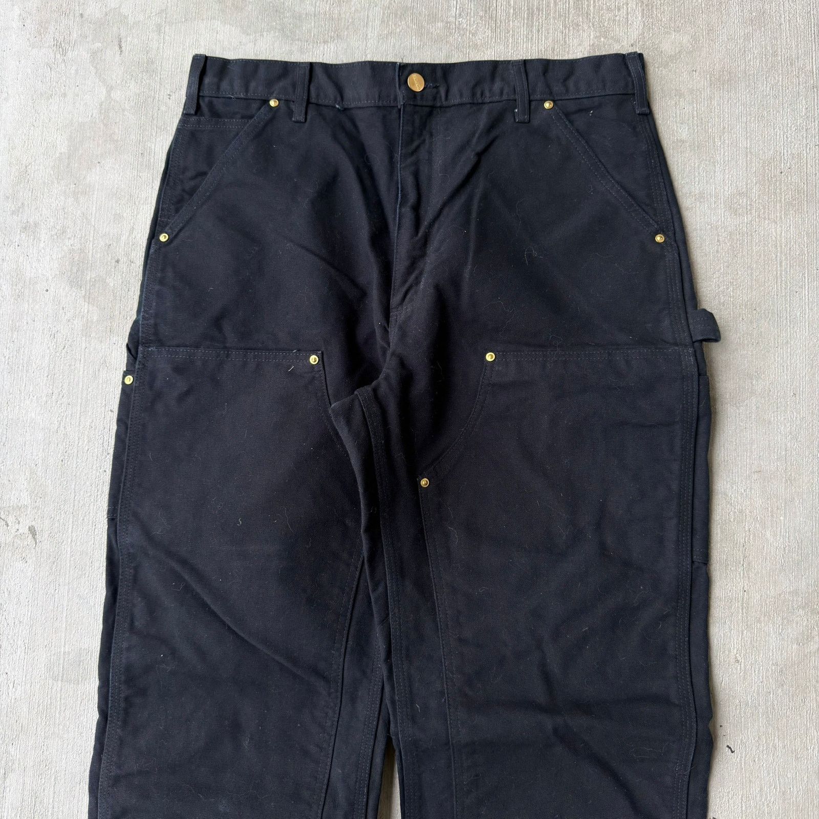 Carhartt × Vintage Carhartt black double knee work wear carpenter pants Size US 33 - 2 Thumbnail