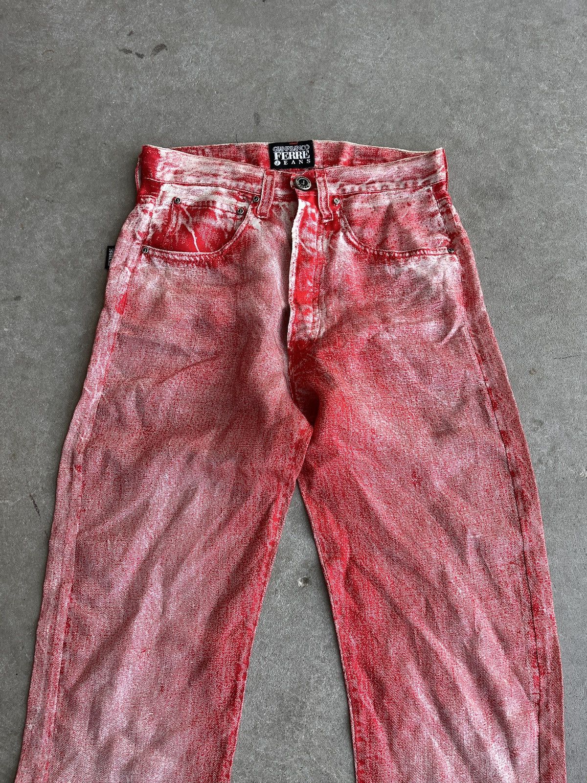 Other Vintage Italian Trompe Denim Trousers Size 24" / US 00 / IT 34 - 3 Thumbnail