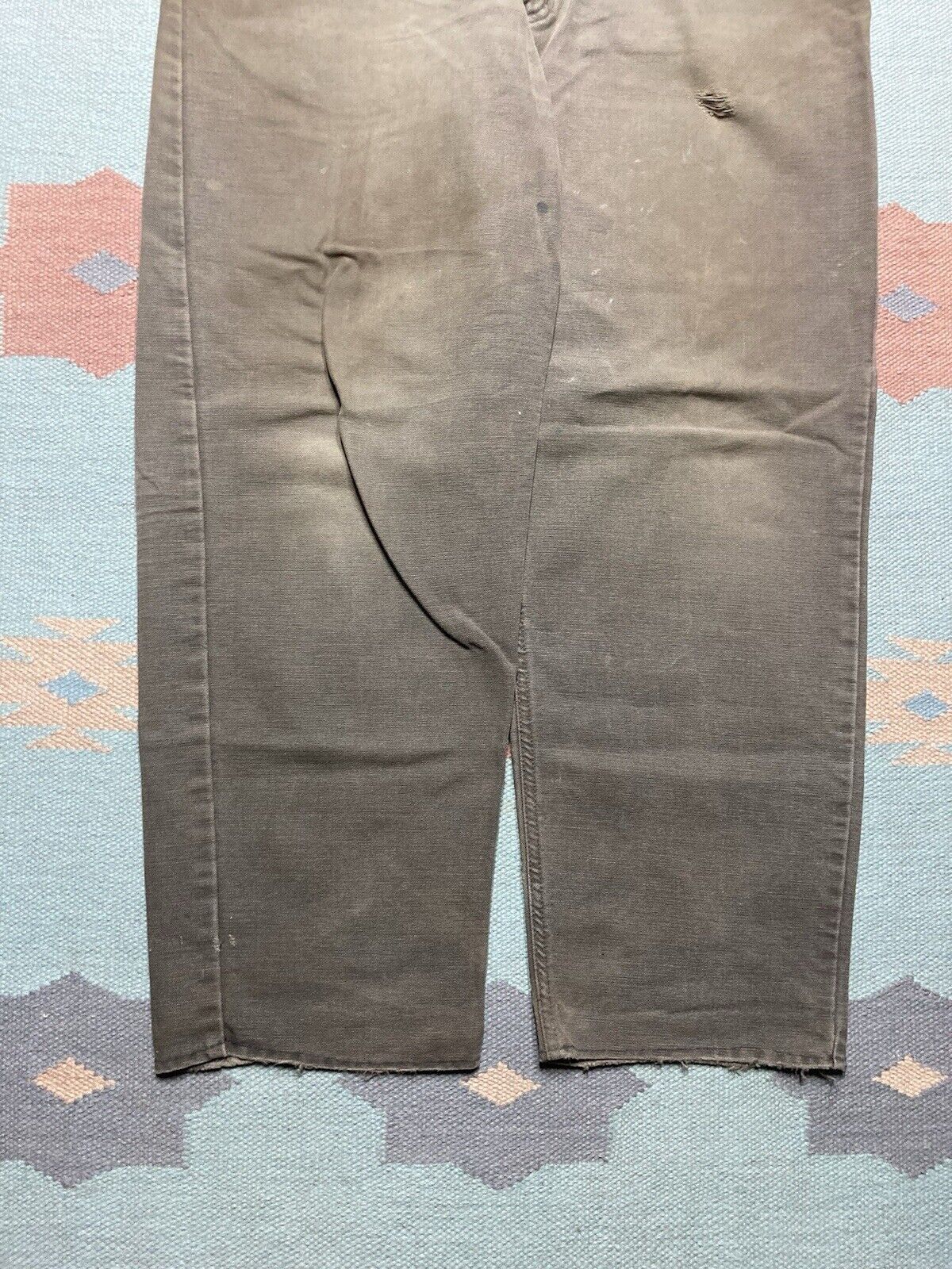 Carhartt × Vintage VTG carhartt canvas work pants baggy skater distressed 38x28 Size US 38 / EU 54 - 6 Thumbnail