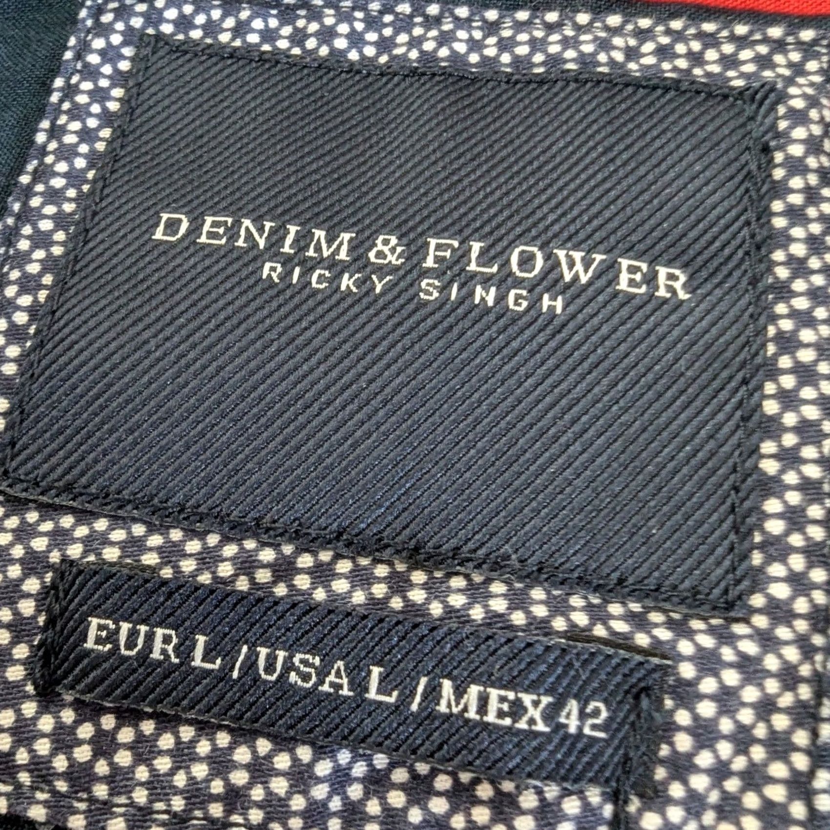 Denime DENIM & FLOWER Ricky Singh Mens Short Sleeve Button-Up Shirt Striped Size L Blue Casual Summer Classic Button-Down Collar-Top Regular Fit Size US L / EU 52-54 / 3 - 3 Thumbnail