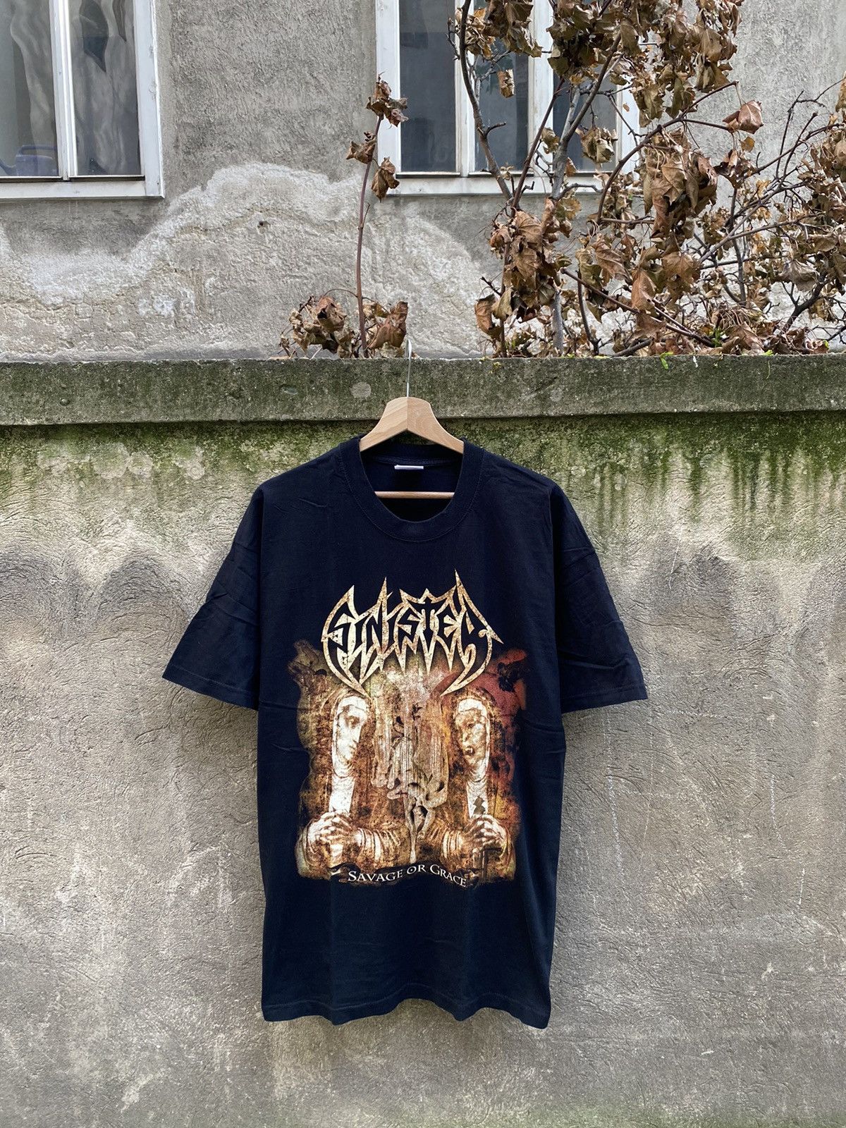 Band Tees × Vintage Vintage Sinister Savage Of Grace Rock T-Shirt Size US XL / EU 56 / 4 - 1 Thumbnail