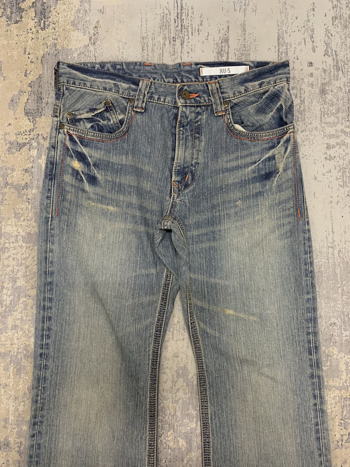 Japanese Brand Edwin XVS Buckle Back Flare Japanese Denim Archive Jeans Size US 33 - 2 Thumbnail