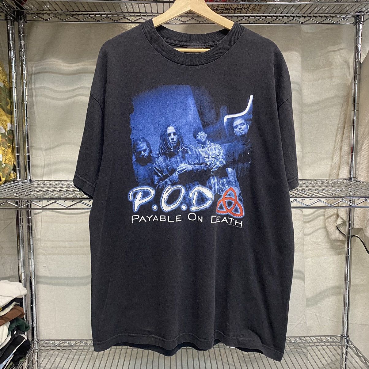 image of Band Tees x Vintage 1999 P.o.d Band Tee The Fundamental Elements Of Southtown in Black (Size XL)