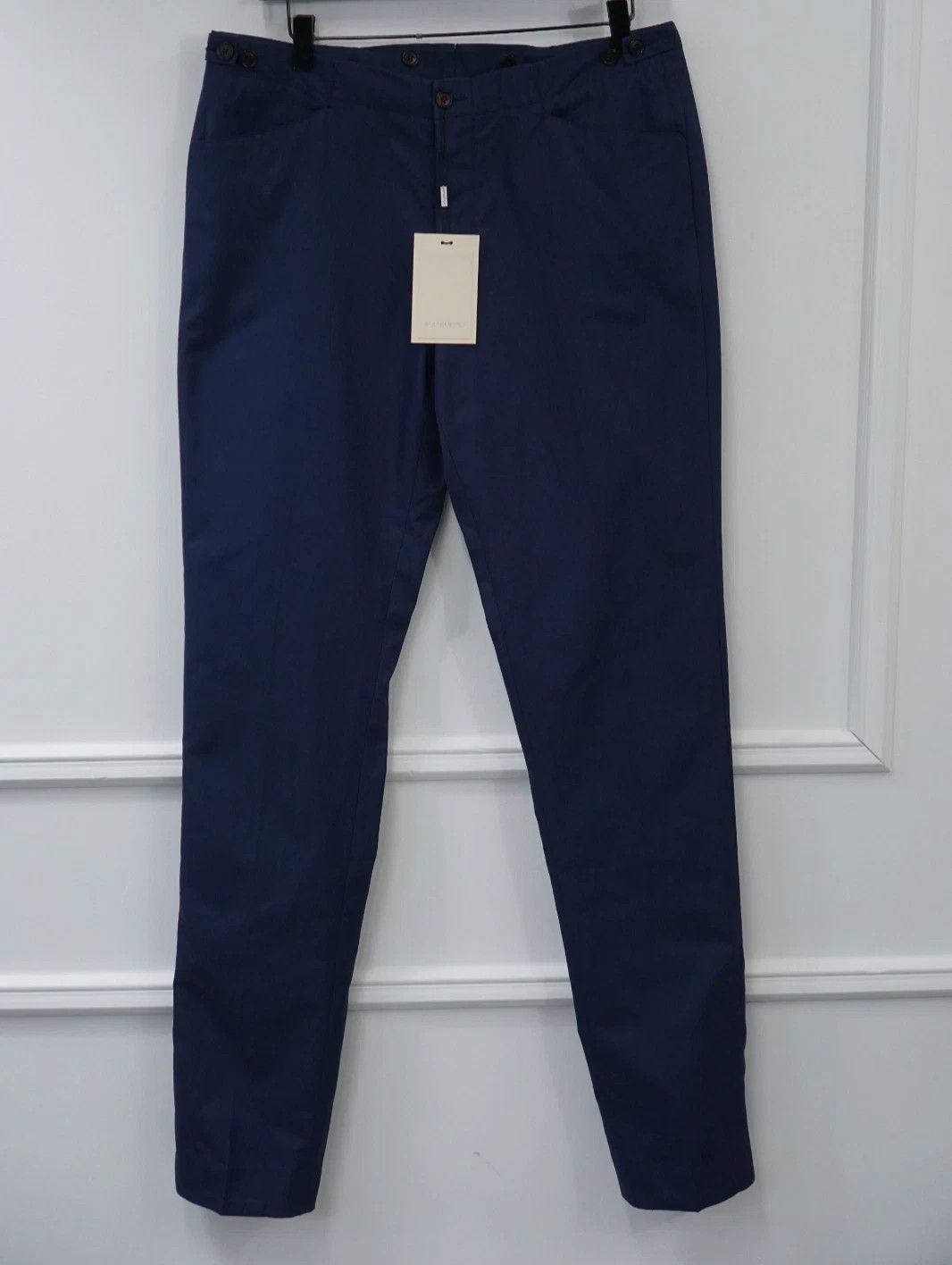 Suitsupply Men Suitsupply Pants Navy Blue Cotton Jort EThomas UK/US36 Size 36R - 1 Thumbnail