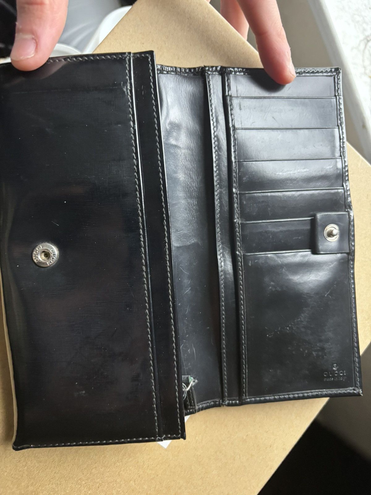 Gucci Black Gucci Wallet Silver G Size ONE SIZE - 3 Thumbnail