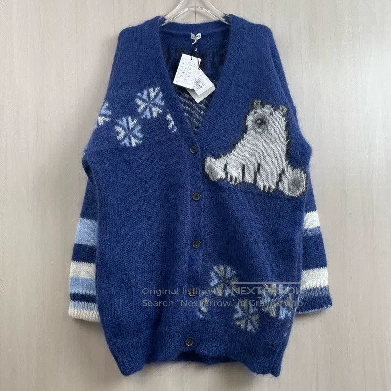 Loewe Polar Bear Mohair Knit Cardigan