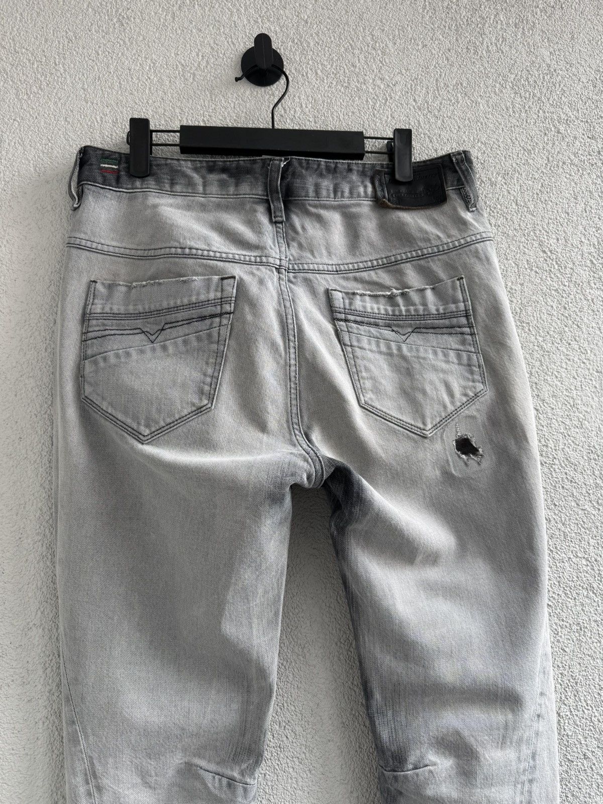 Diesel Diesel Industry Distressed Grey Jeans Slim Fit Faded Denim Size US 27 - 11 Thumbnail