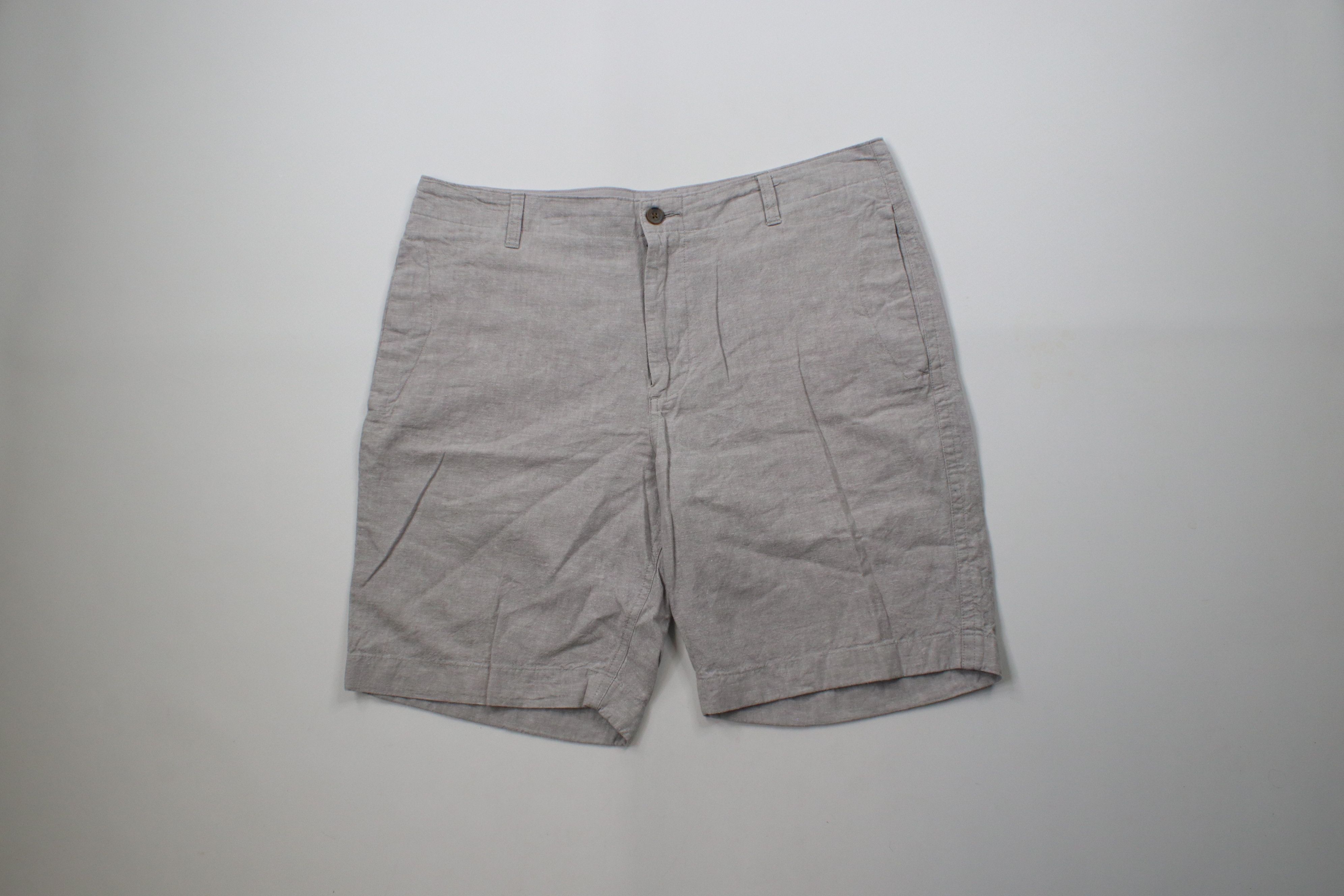J.Crew × Vintage J Crew Chambray Linen Blend Above Knee Chino Shorts Gray Size US 36 / EU 52 - 1 Thumbnail