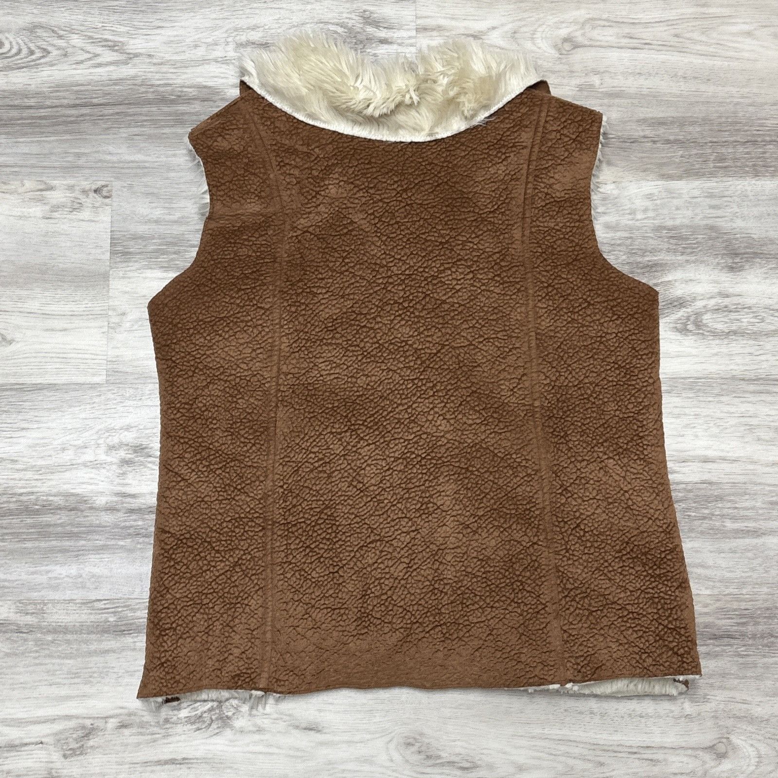 Cabelas Cabelas Faux Shearling Vest Womens XL Natural Brown Open Gil Size XL / US 12-14 / IT 48-50 - 5 Thumbnail