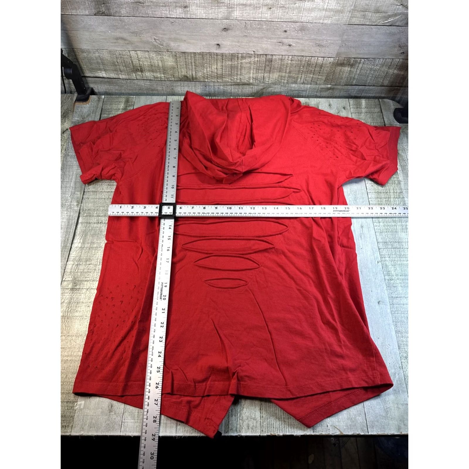 Vintage 7 Souls Hoodie T-Shirt Red XL Men Pullover Regular 7 Souls Brand Logo Mens Size US XL / EU 56 / 4 - 3 Thumbnail