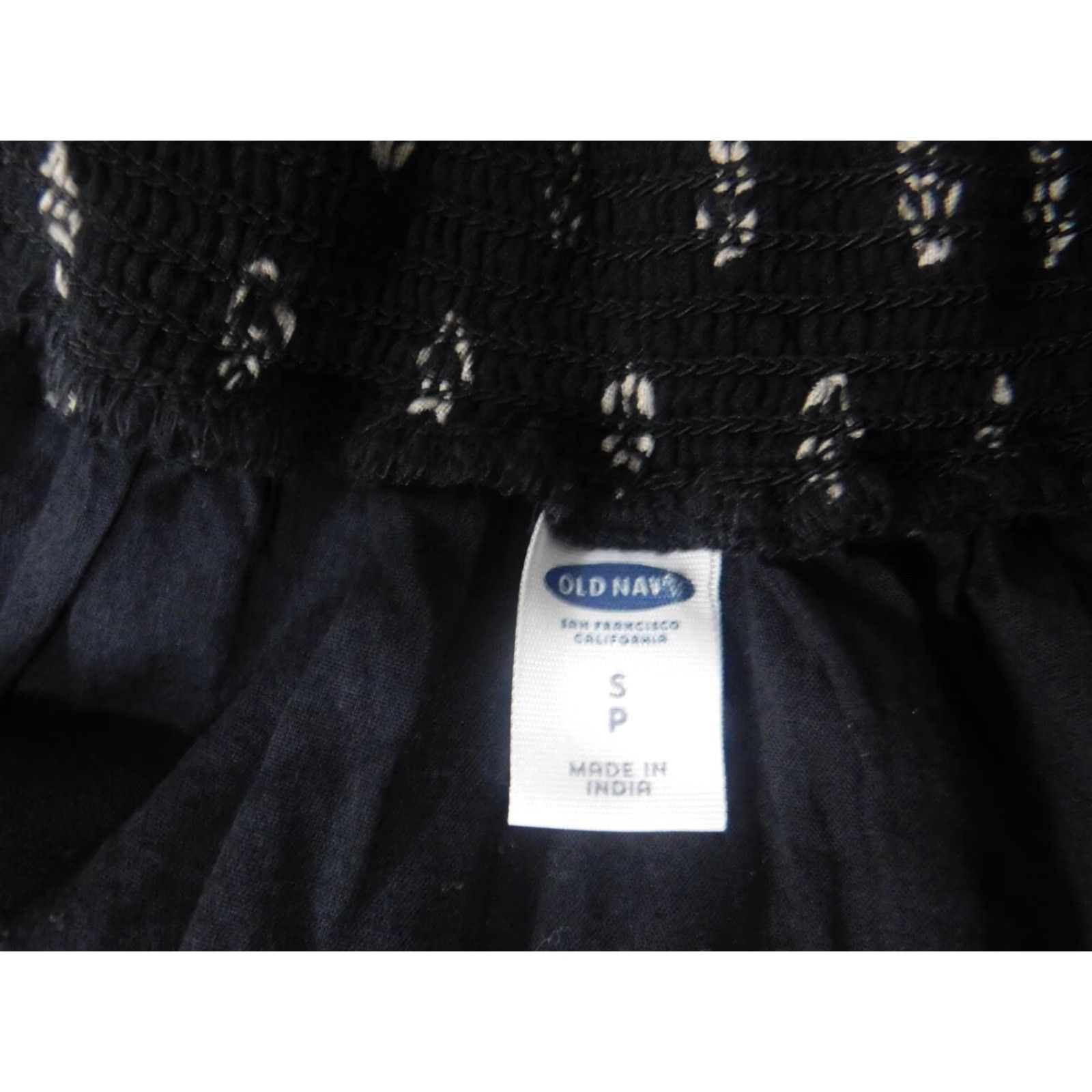 Old Navy Old Navy Womens Dress PS Black A-Line Floral Sleeveless Knee Length Petite Raglan Sleeve Casual Linen Lined Size S / US 4 / IT 40 - 6 Thumbnail